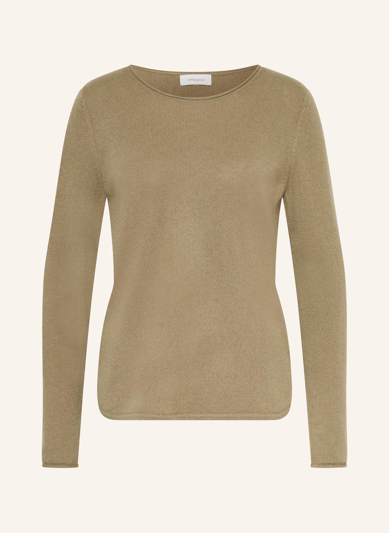 darling harbour Cashmere-Pullover: OLIVE