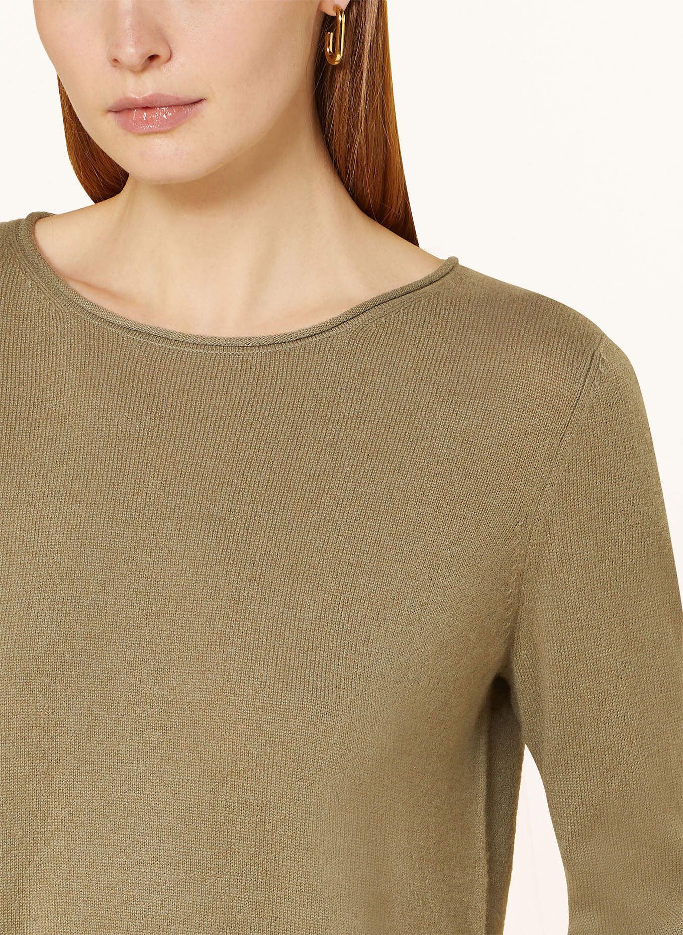darling harbour Cashmere-Pullover: OLIVE