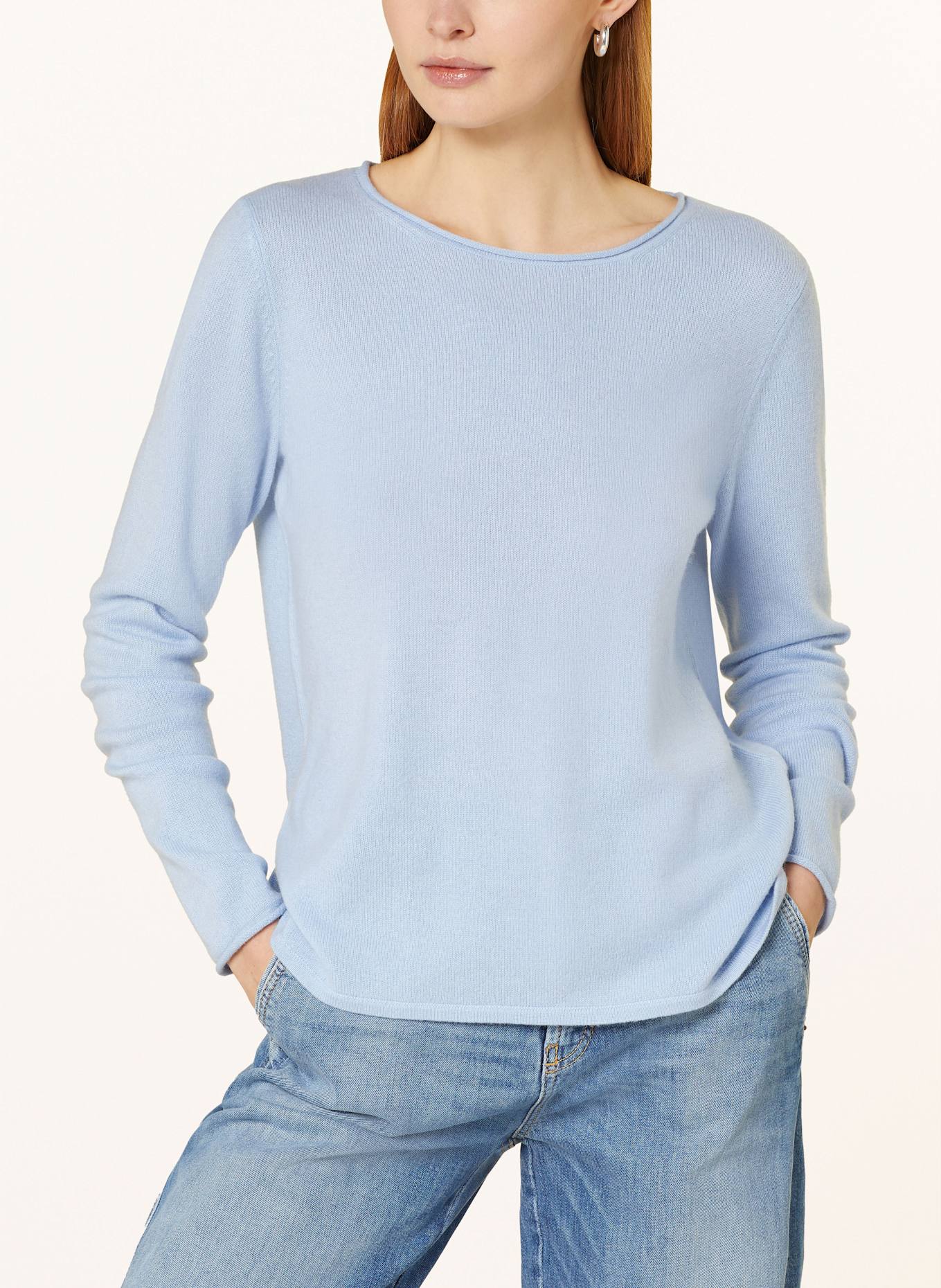 darling harbour Cashmere-Pullover: HIMMELBLAU