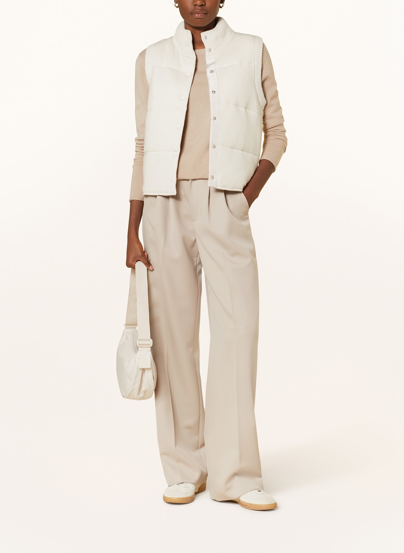 darling harbour Strickweste mit Cashmere: ECRU