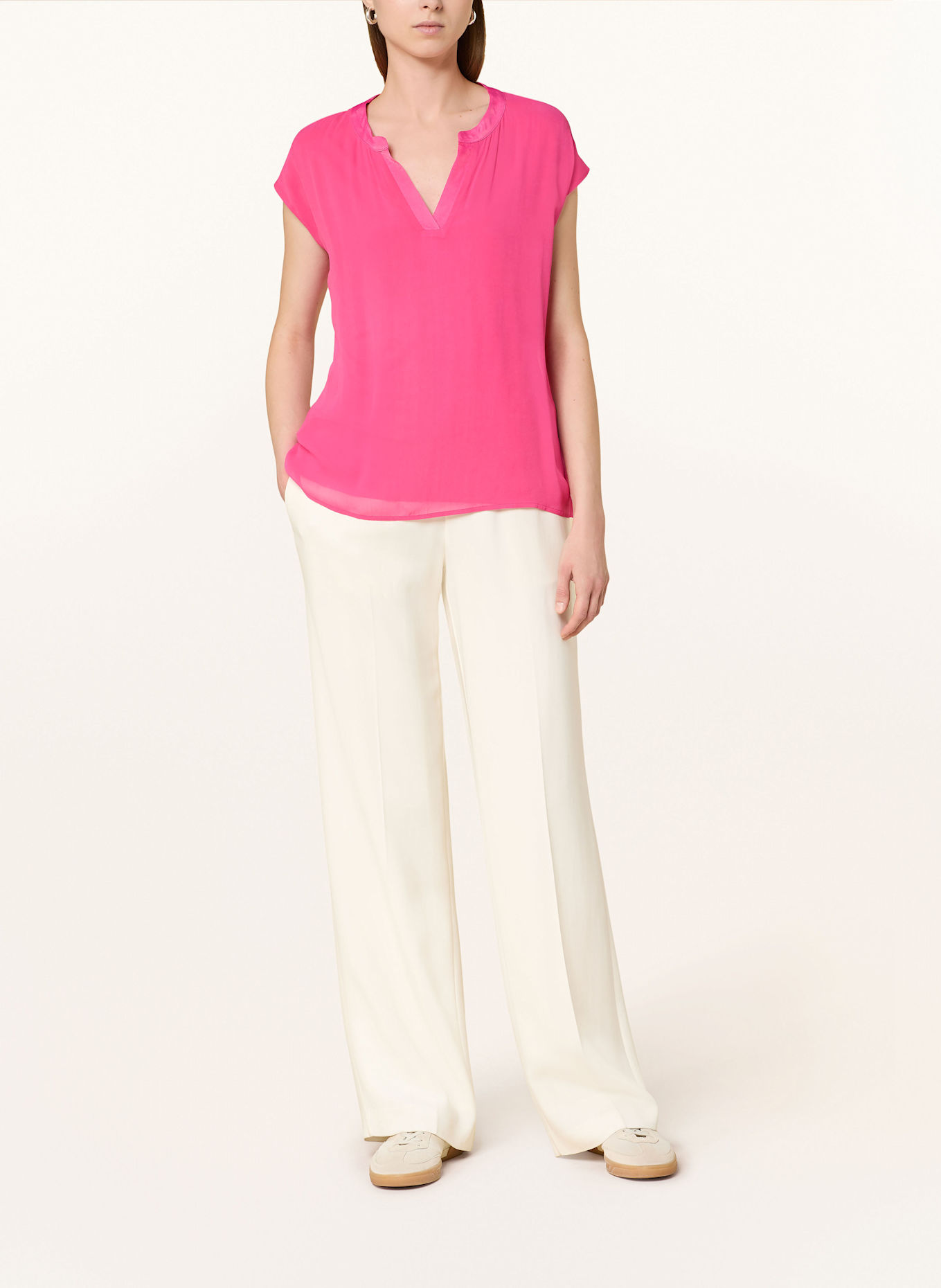 darling harbour Blusenshirt im Materialmix: PINK