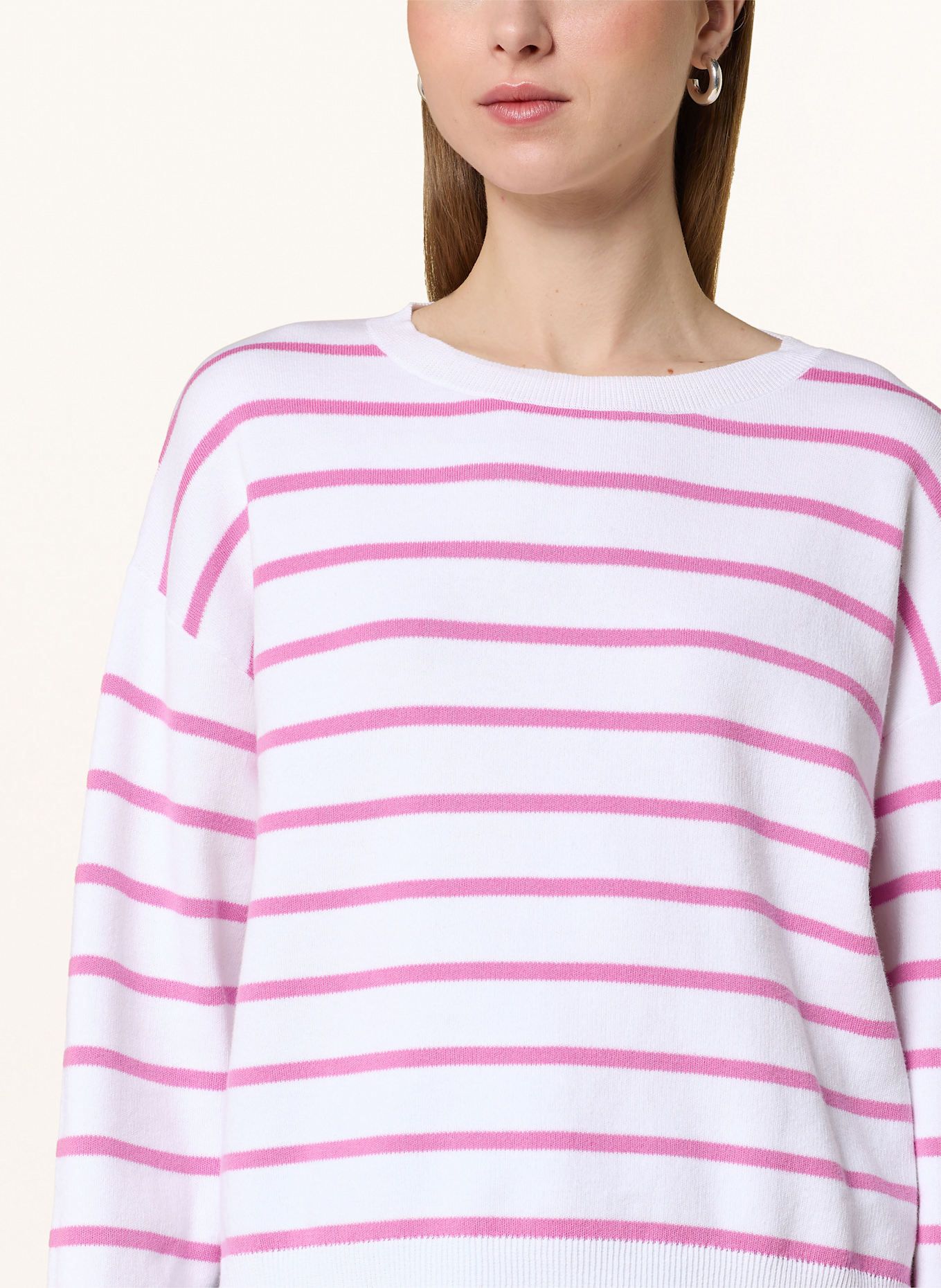 darling harbour Pullover: WEIß / HELLPINK