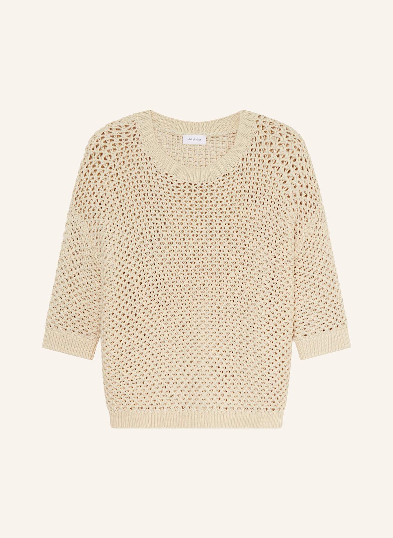 darling harbour Sweater with 3/4 sleeves: SAND