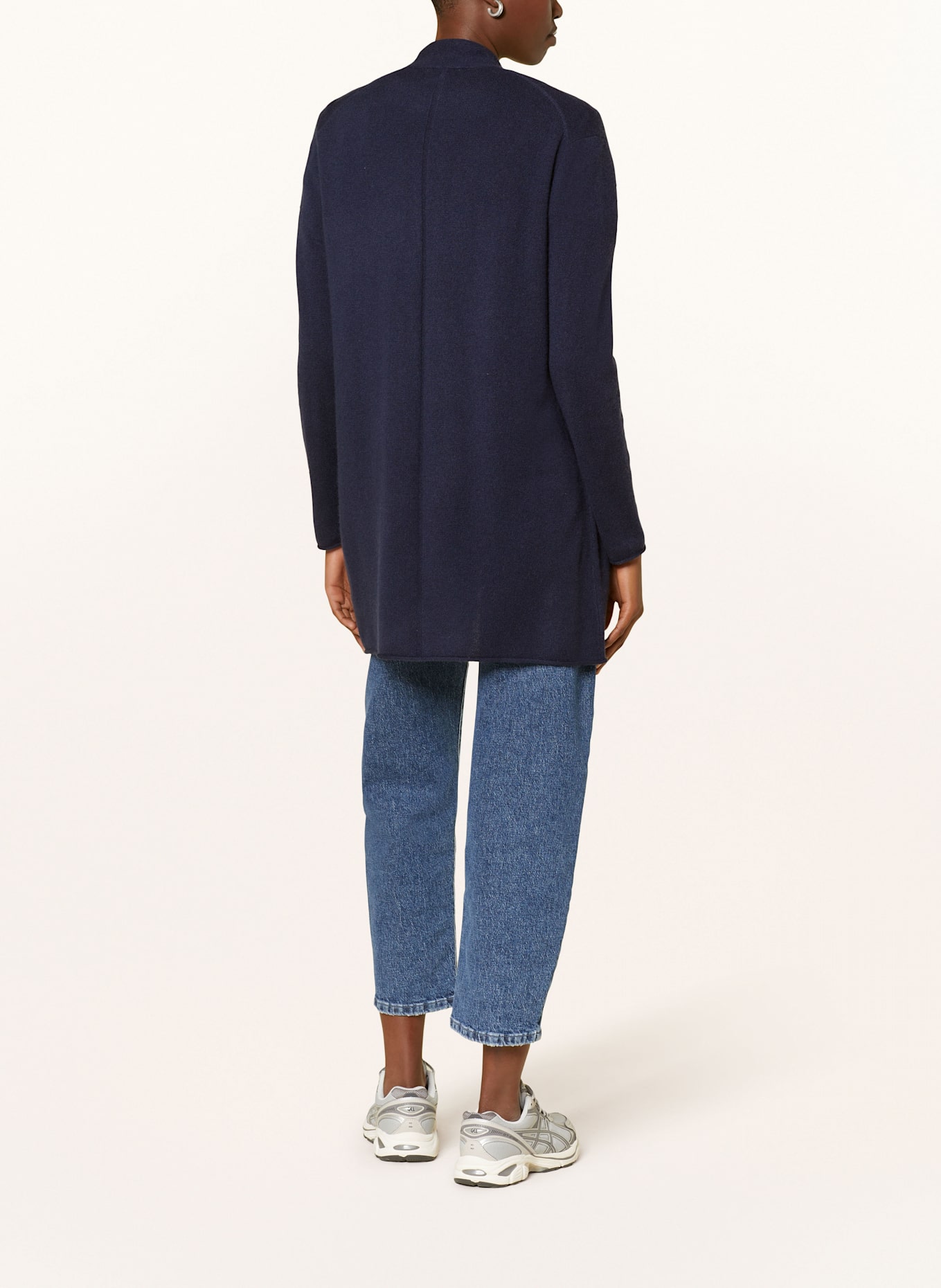 darling harbour Knit cardigan made of cashmere: DARK BLUE