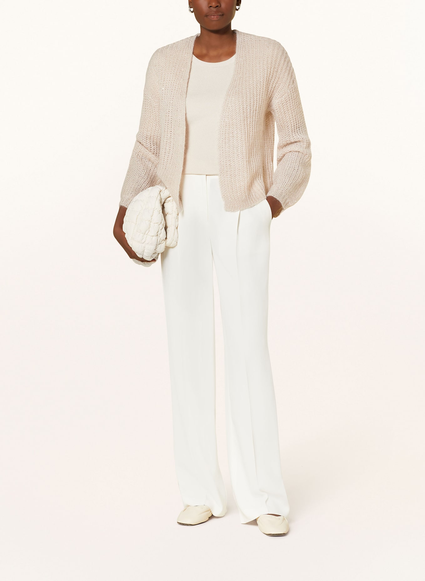 darling harbour Gebreide hoes met pailletten en glittergaren: GOUD