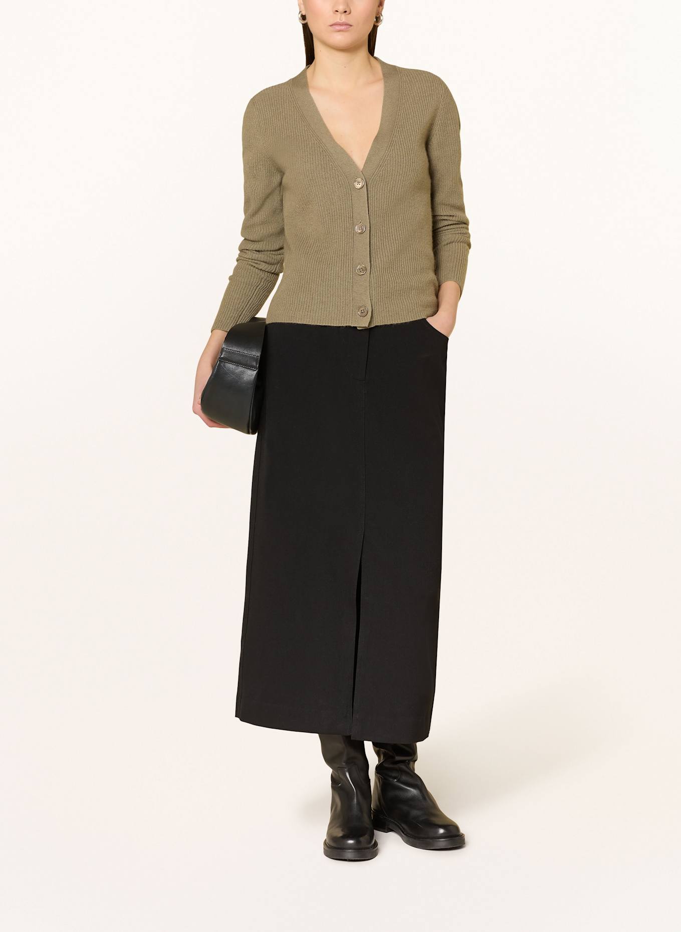 darling harbour Strickjacke aus Cashmere: OLIVE