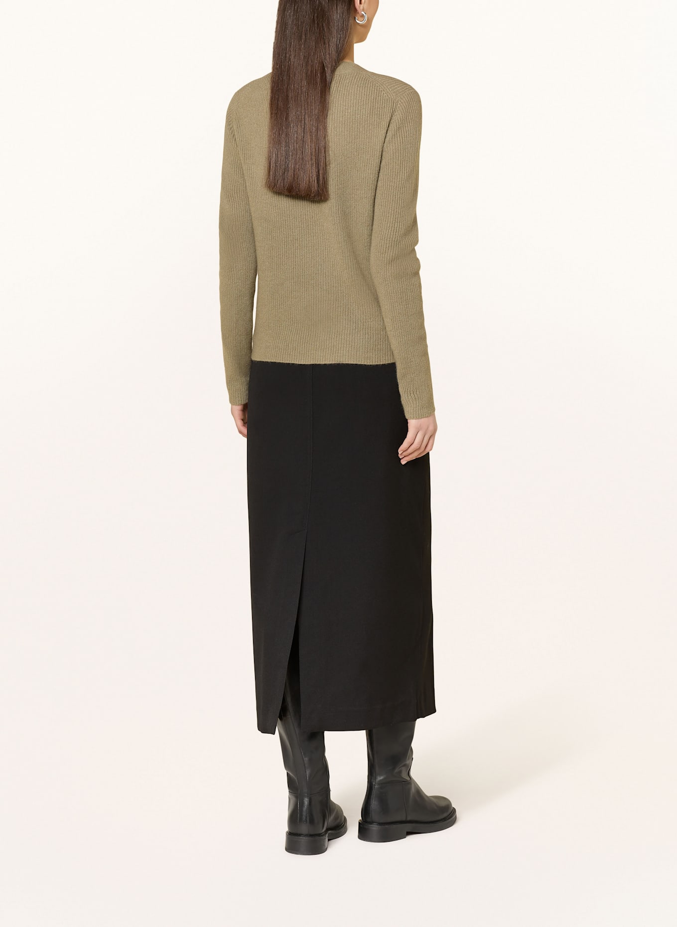 darling harbour Strickjacke aus Cashmere: OLIVE