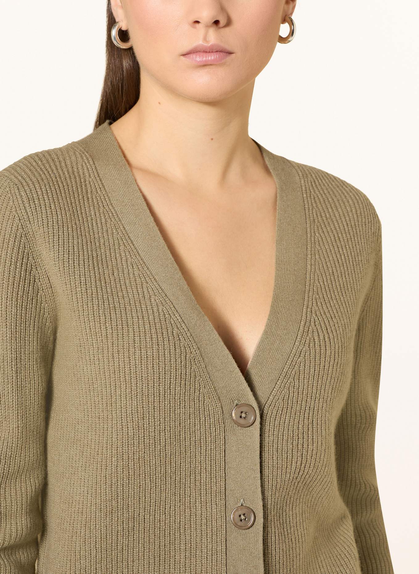 darling harbour Strickjacke aus Cashmere: OLIVE