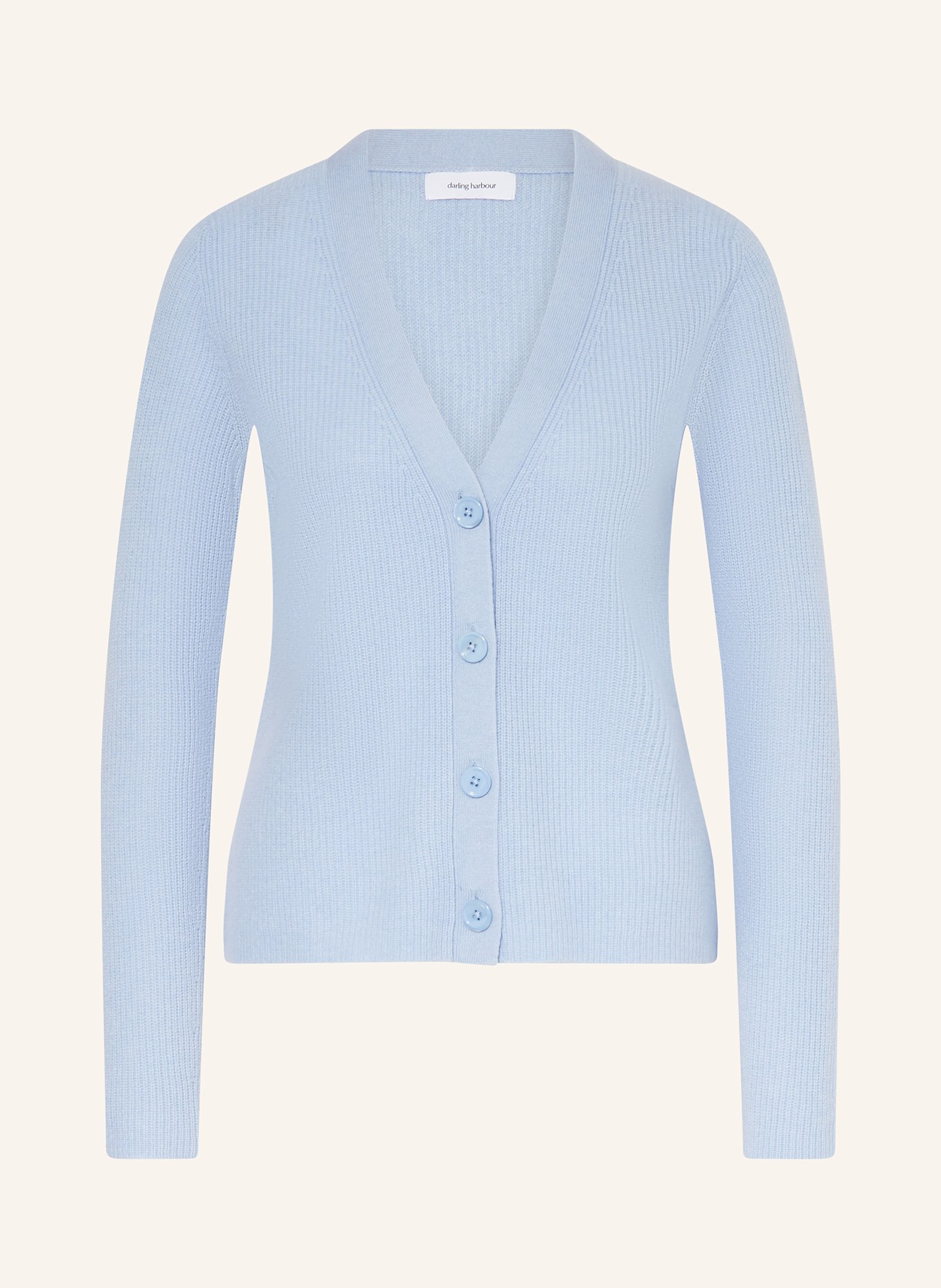 darling harbour Strickjacke aus Cashmere: HIMMELBLAU