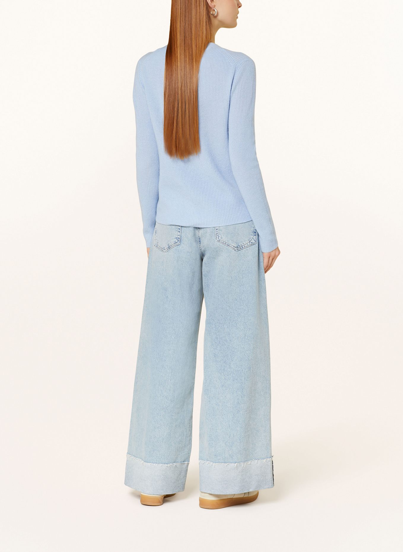 darling harbour Strickjacke aus Cashmere: HIMMELBLAU