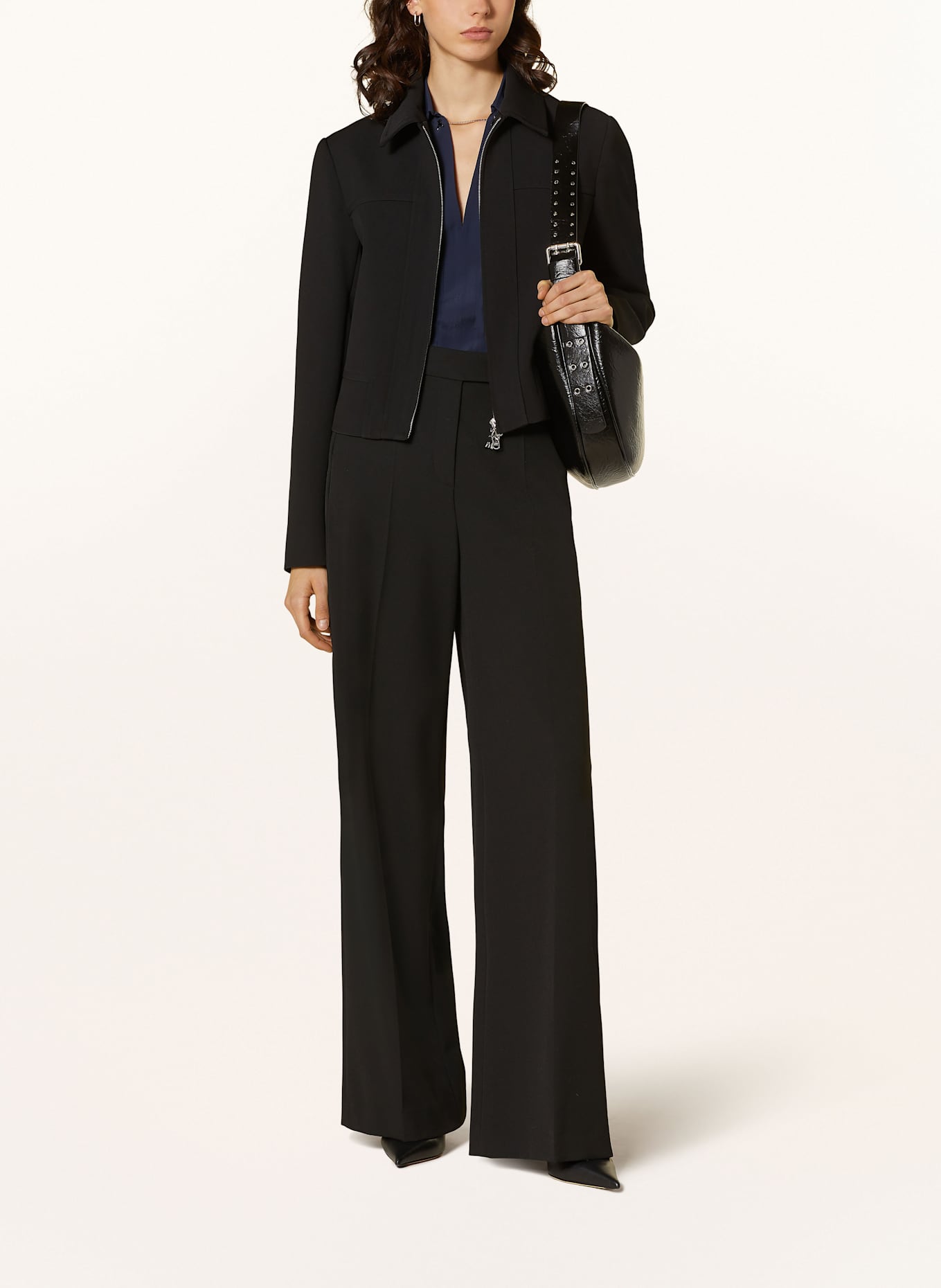 PATRIZIA PEPE Kastenjacke: SCHWARZ