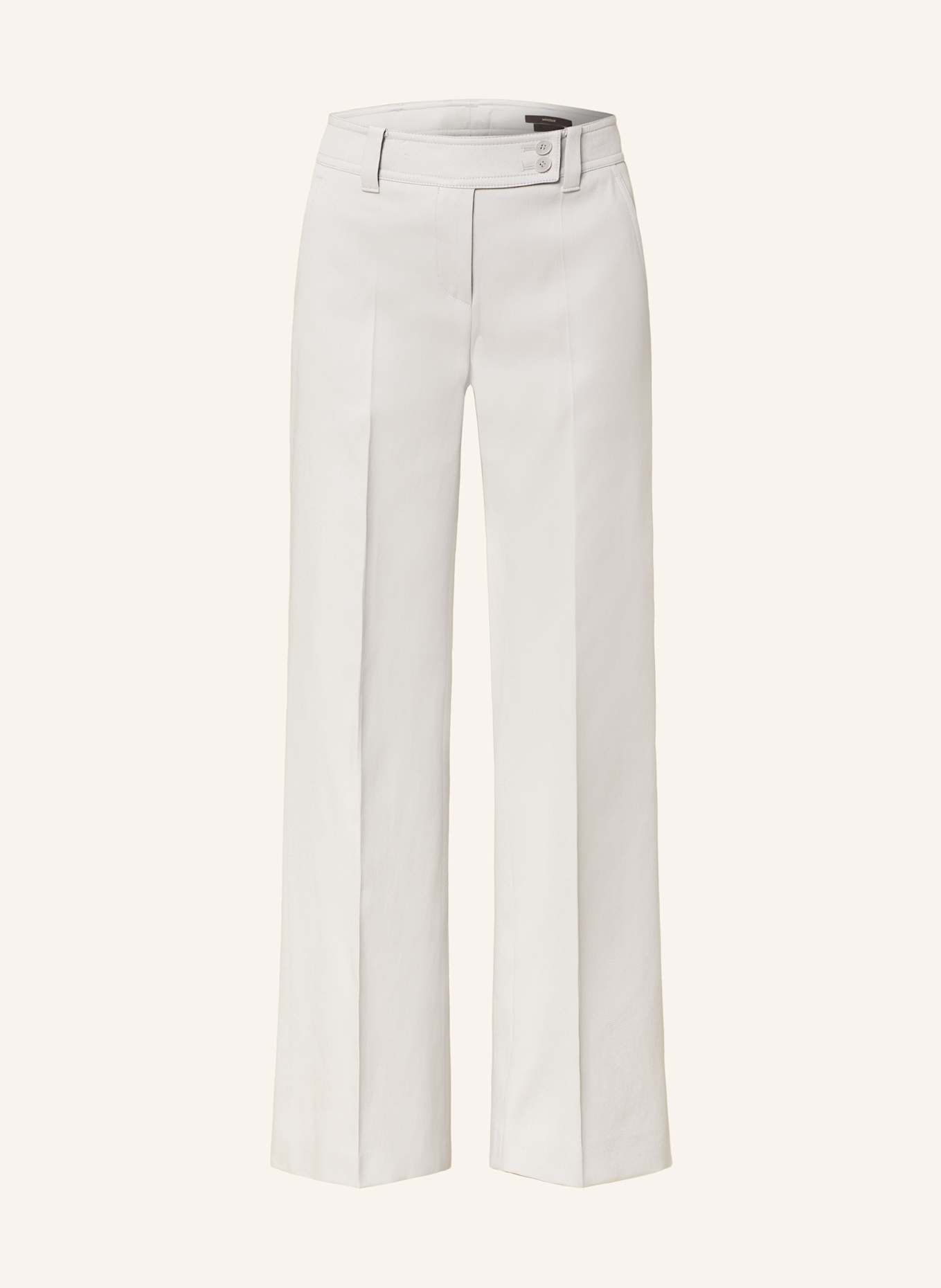 windsor. Wide leg Messenger trousers: LIGHT GRAY
