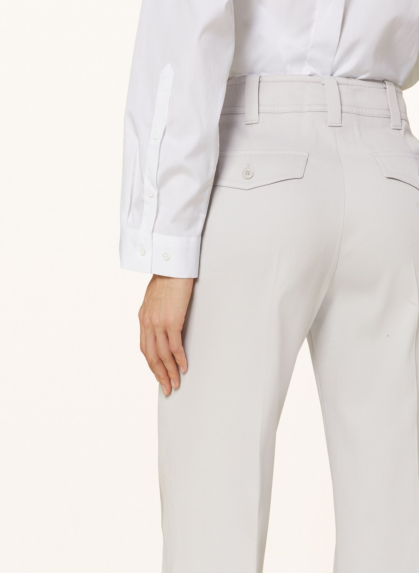 windsor. Wide leg Messenger trousers: LIGHT GRAY