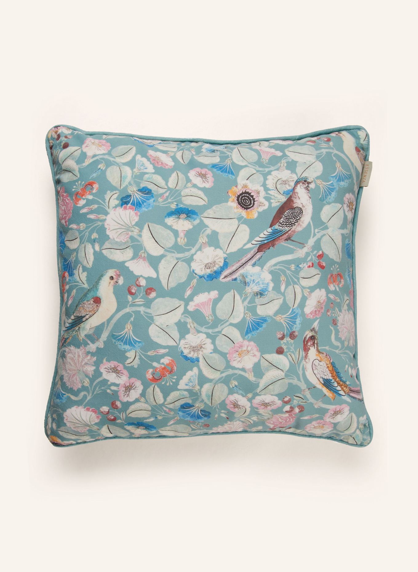 ESSENZA Poduszka dekoracyjna ALESTE z aksamitu: MIĘTOWY / BLADORÓŻOWY / TURKUSOWY