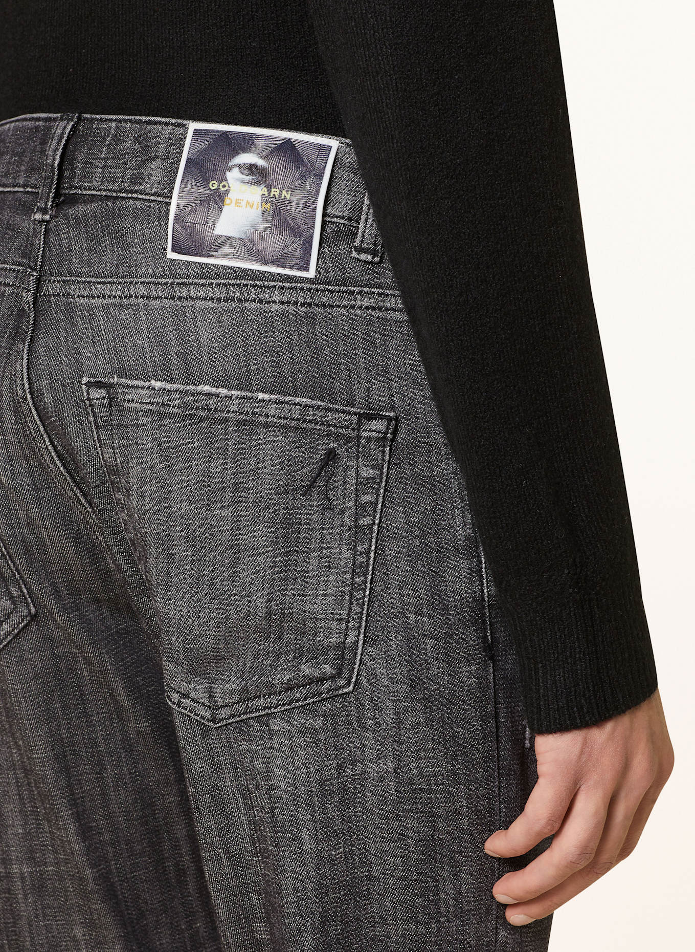 GOLDGARN DENIM Jeans NECKARAU Twisted Cropped Fit: 1110 vintageblack