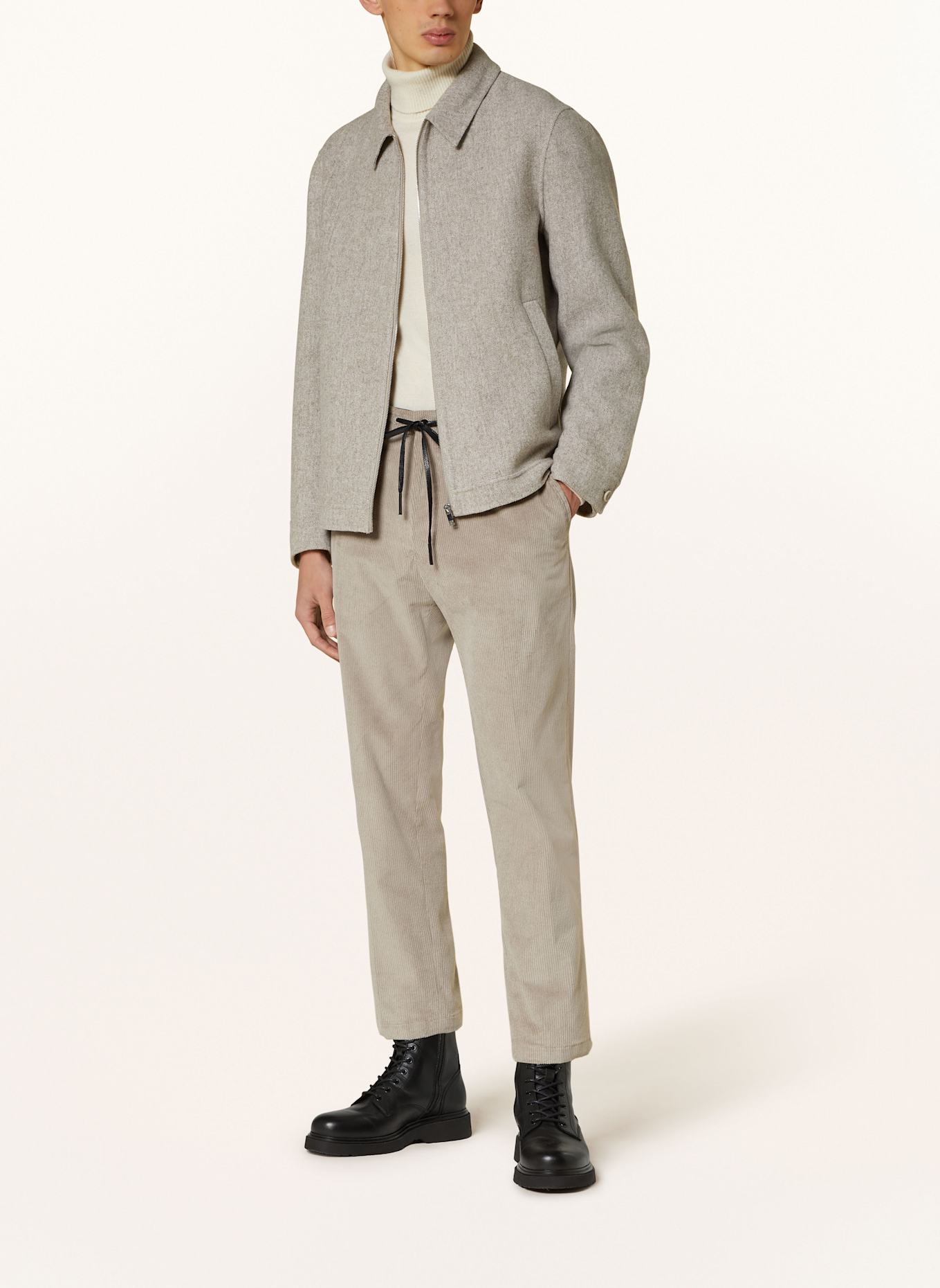 DRYKORN Overjacket RIKKA: TAUPE / CREME