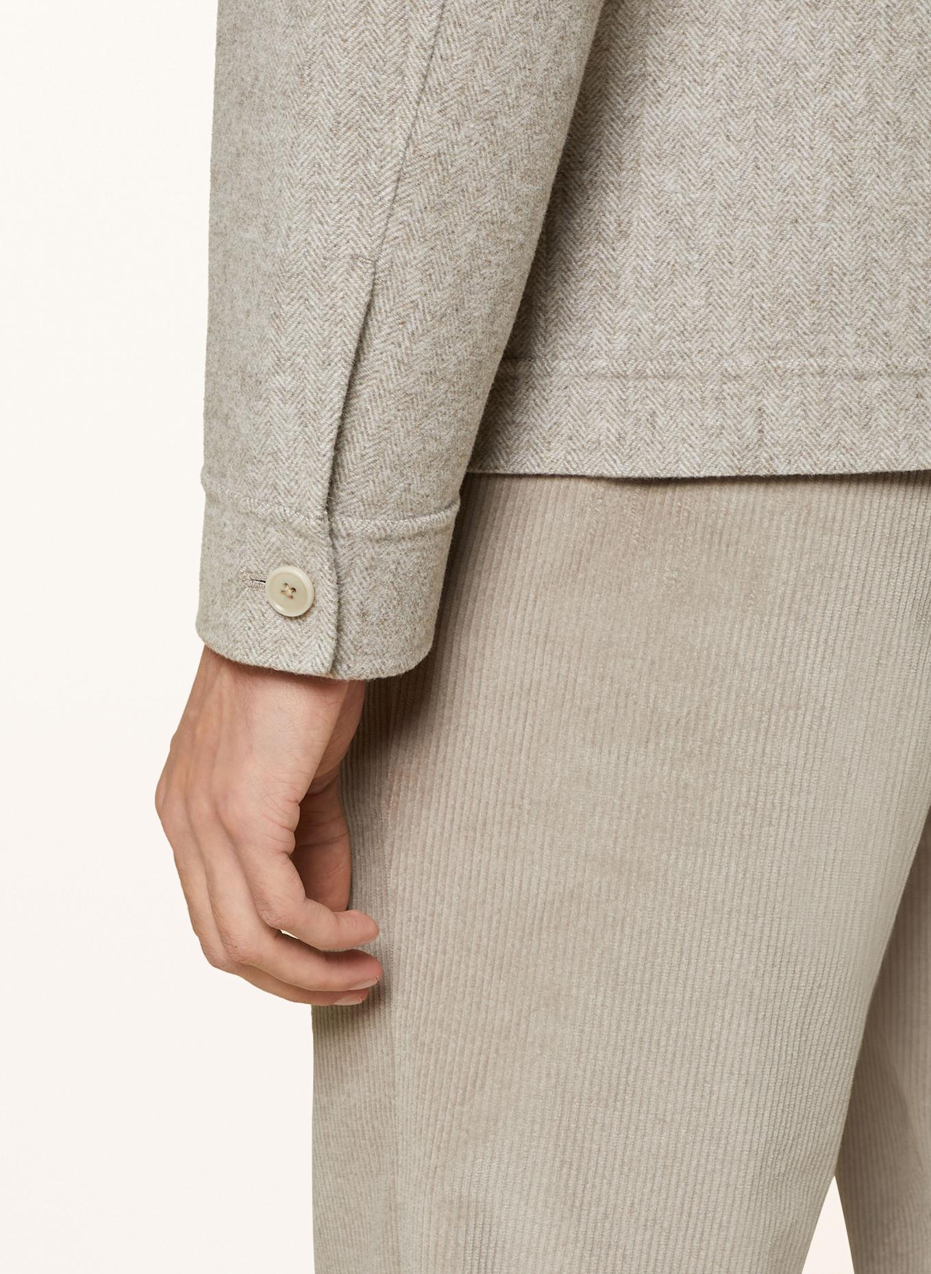 DRYKORN Overjacket RIKKA: TAUPE / CREME