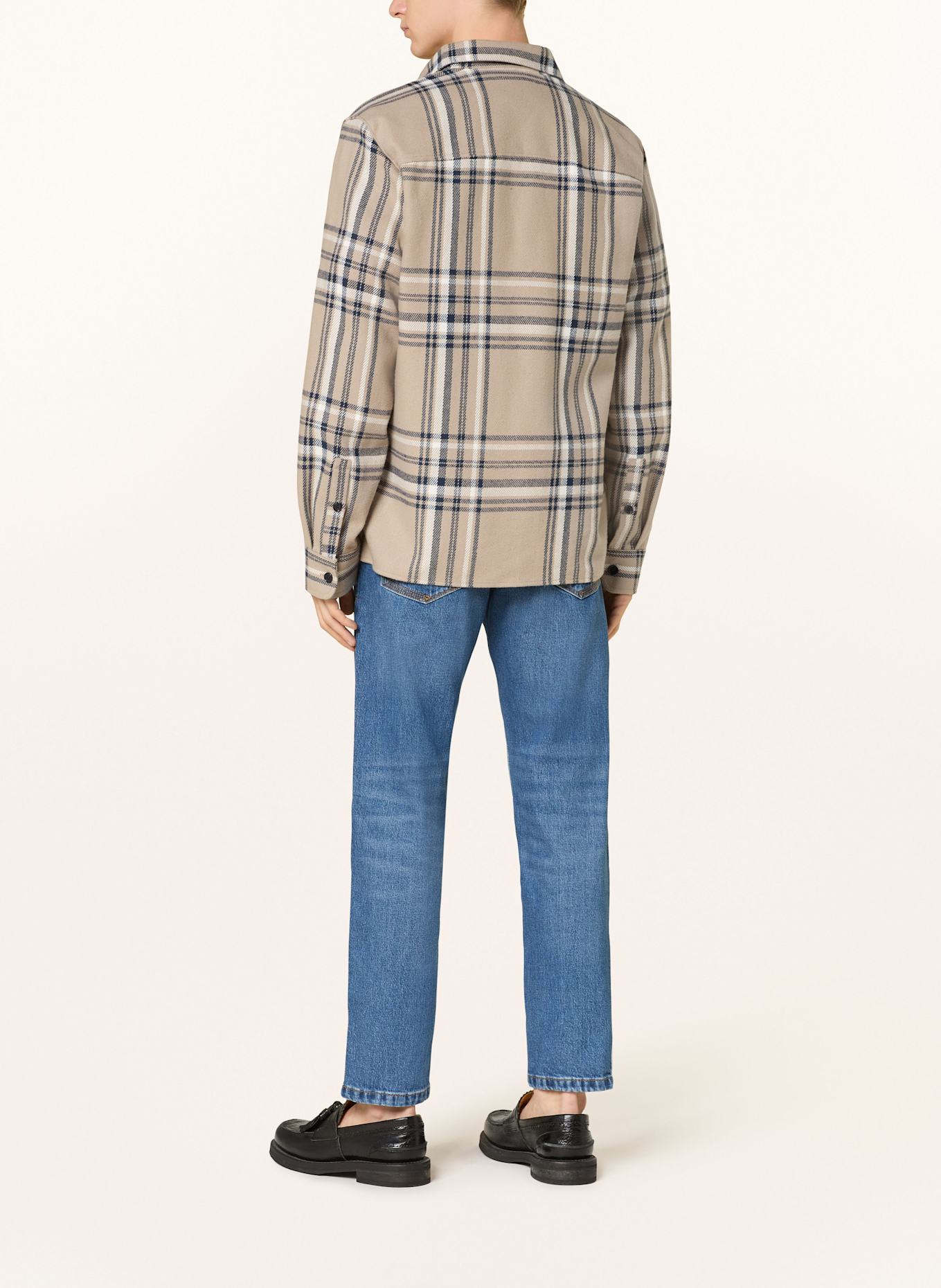 DRYKORN Overjacket GUNRAY: HELLBRAUN/ DUNKELBLAU/ WEISS