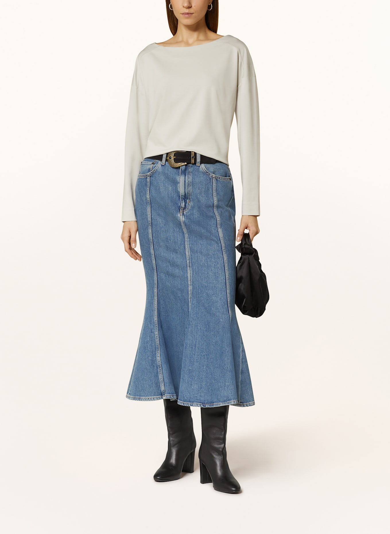 DRYKORN Long sleeve shirt Print YENE, Color: LIGHT GRAY (Image 2)