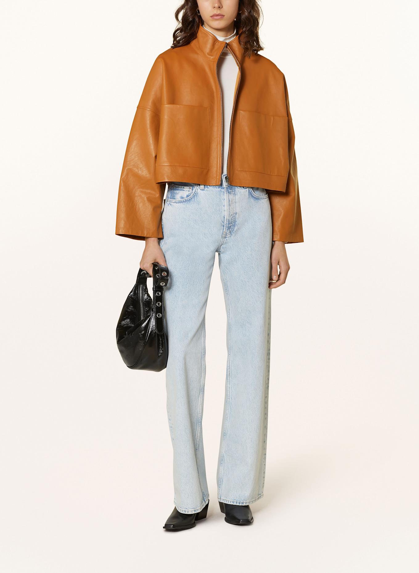 DRYKORN Lederjacke ELSTOW: HELLBRAUN