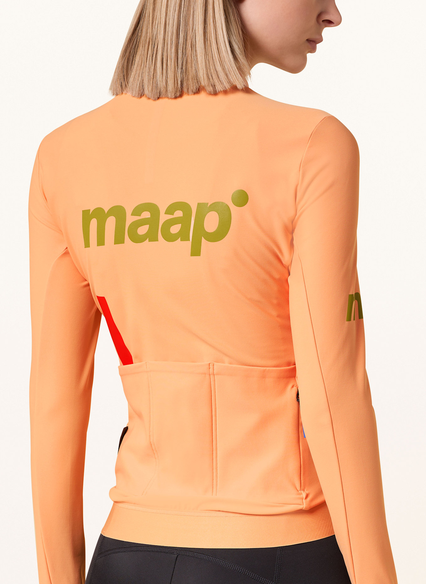 MAAP TRAINING THERMAL LS cycling jersey: LIGHT ORANGE