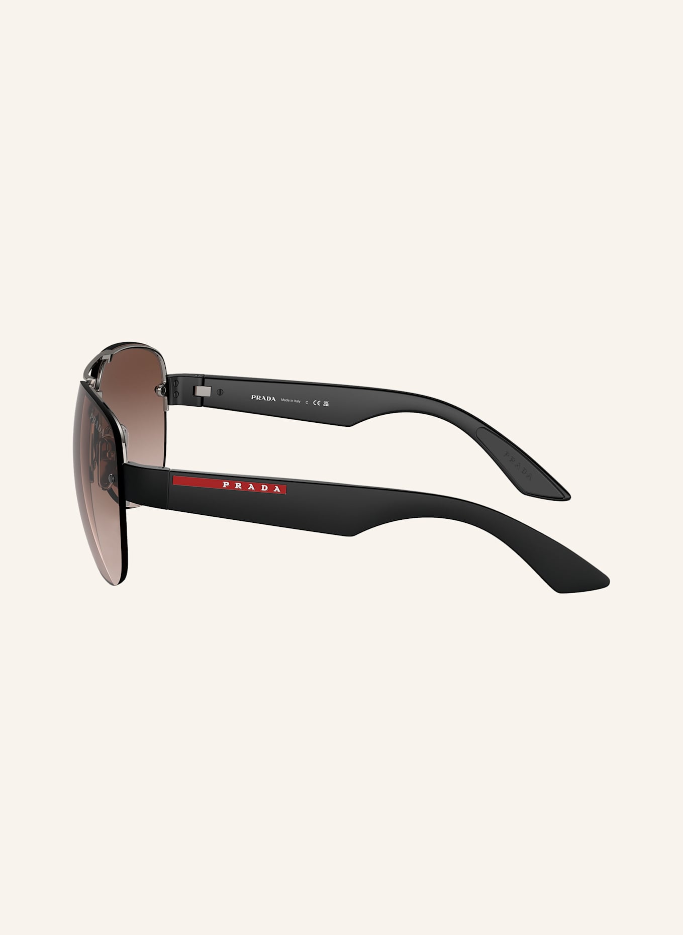 PRADA LINEA ROSSA Sonnenbrille PS 55YS, Farbe: 5AV02P - SCHWARZ/ BRAUN VERLAUF (Bild 3)
