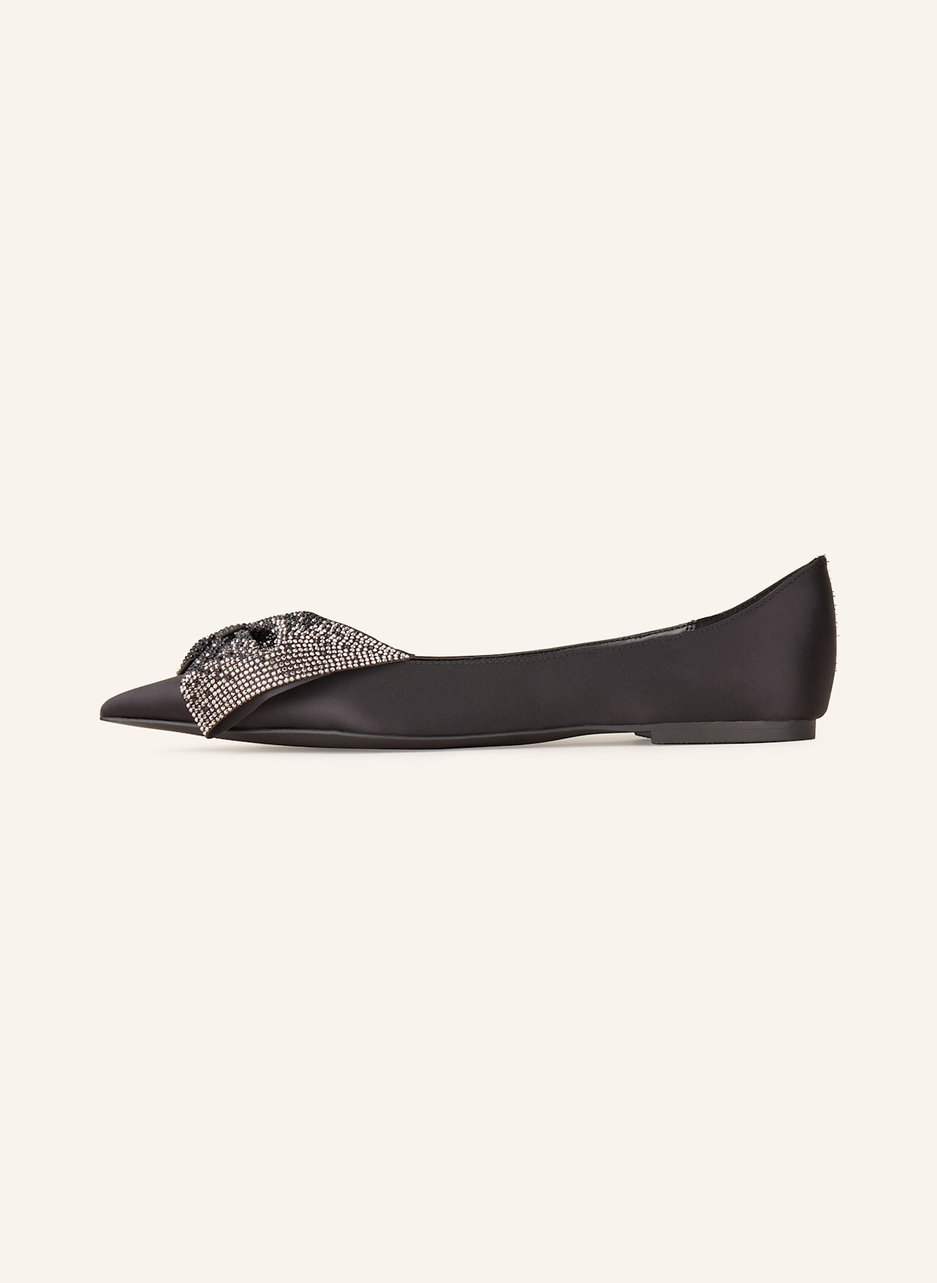STEVE MADDEN MAGI ballet flats with decorative gems: BLACK