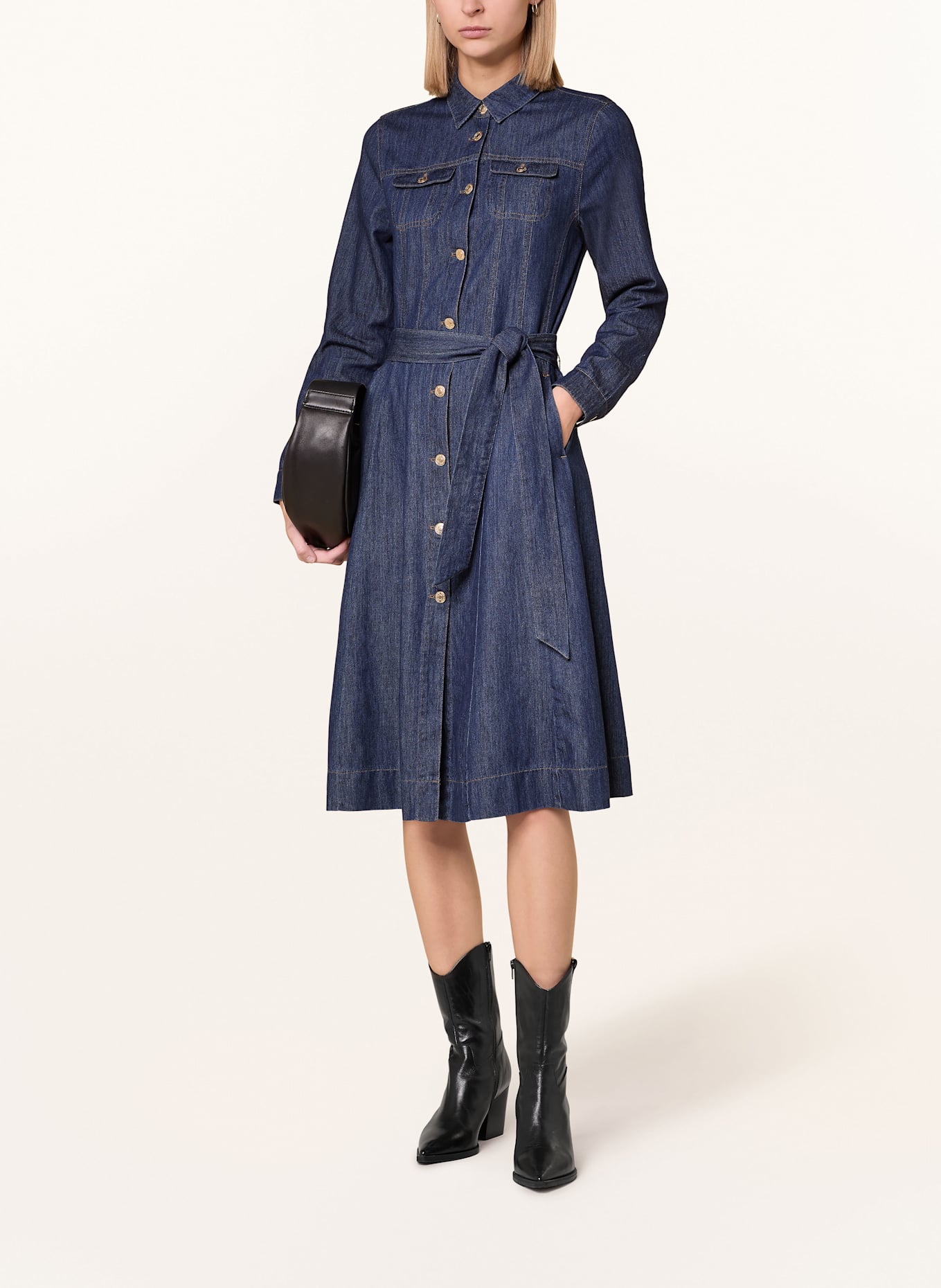 MORE & MORE Džínové šaty: 0962 middle blue denim