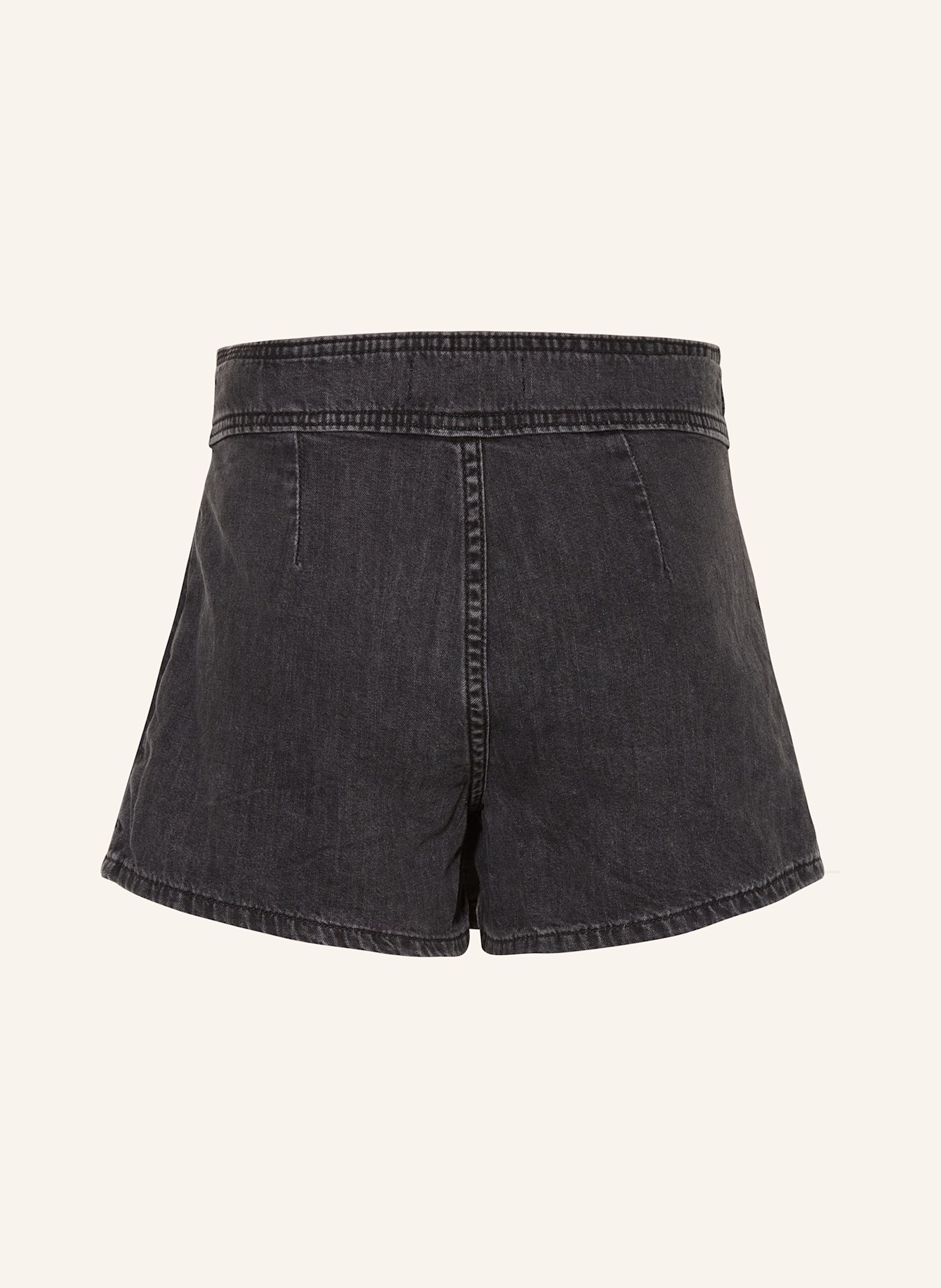 GUESS Džínové šortky v zavinovacím vzhledu: ČERNÁ