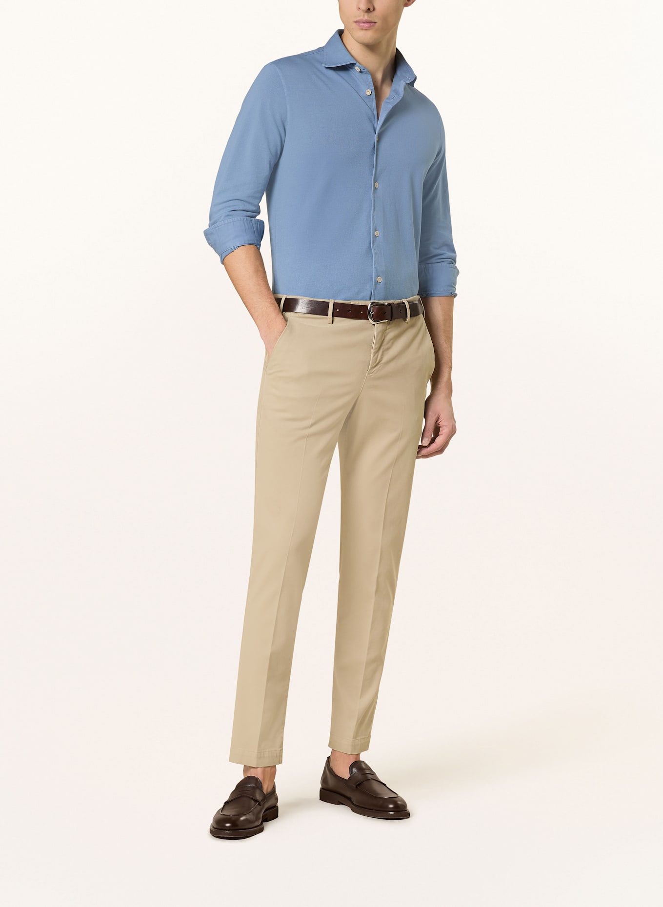 FEDELI Piké košile Custom Fit: TMAVĚ MODRÁ