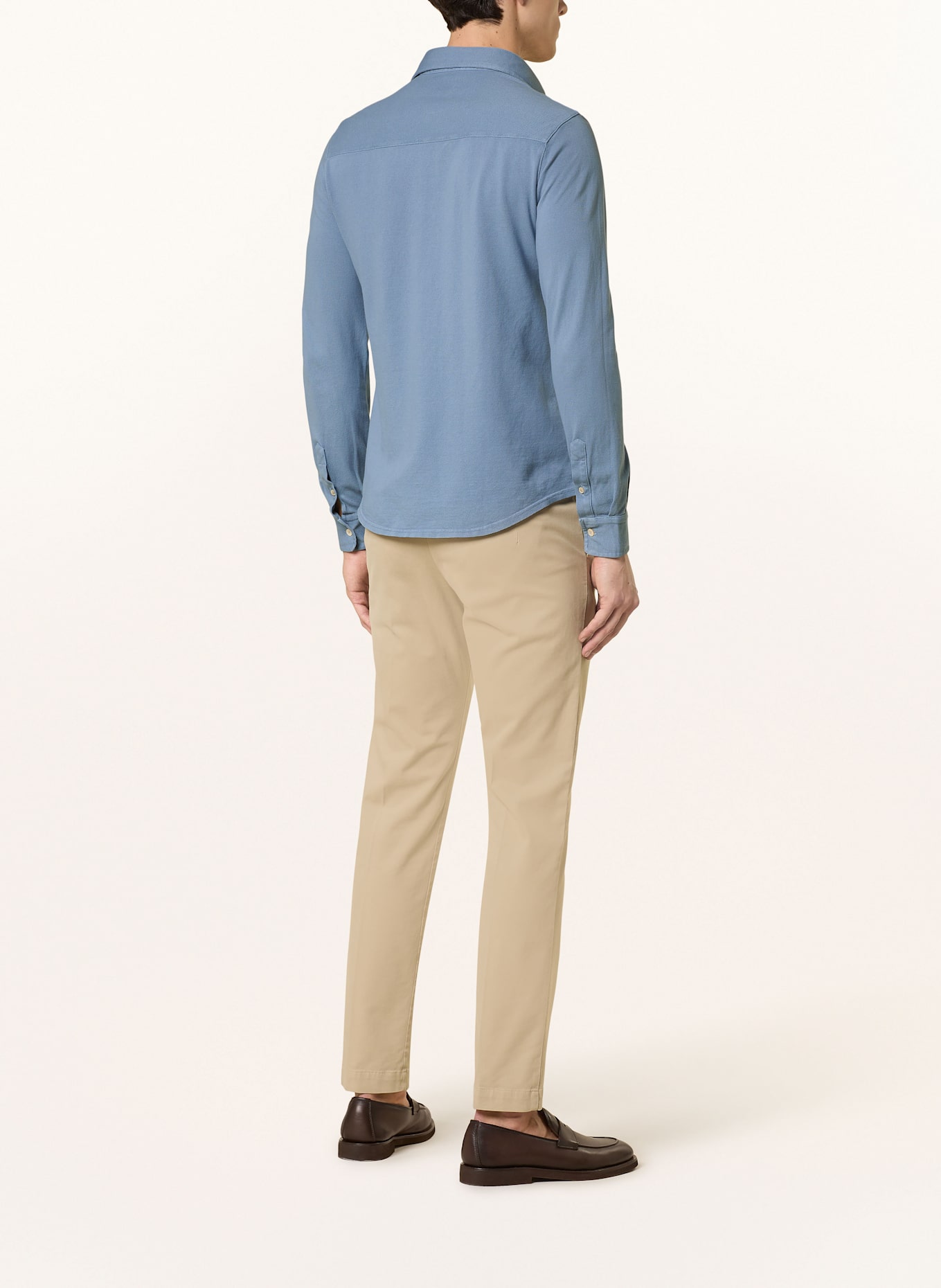 FEDELI Piké košile Custom Fit: TMAVĚ MODRÁ