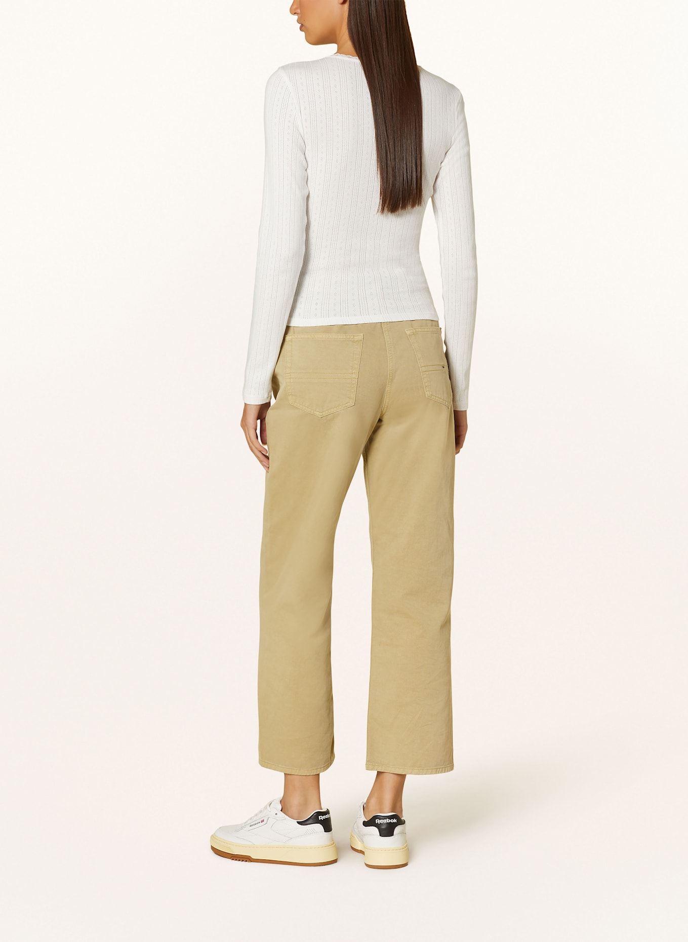 TOMMY JEANS Long sleeve shirt with lace: ECRU