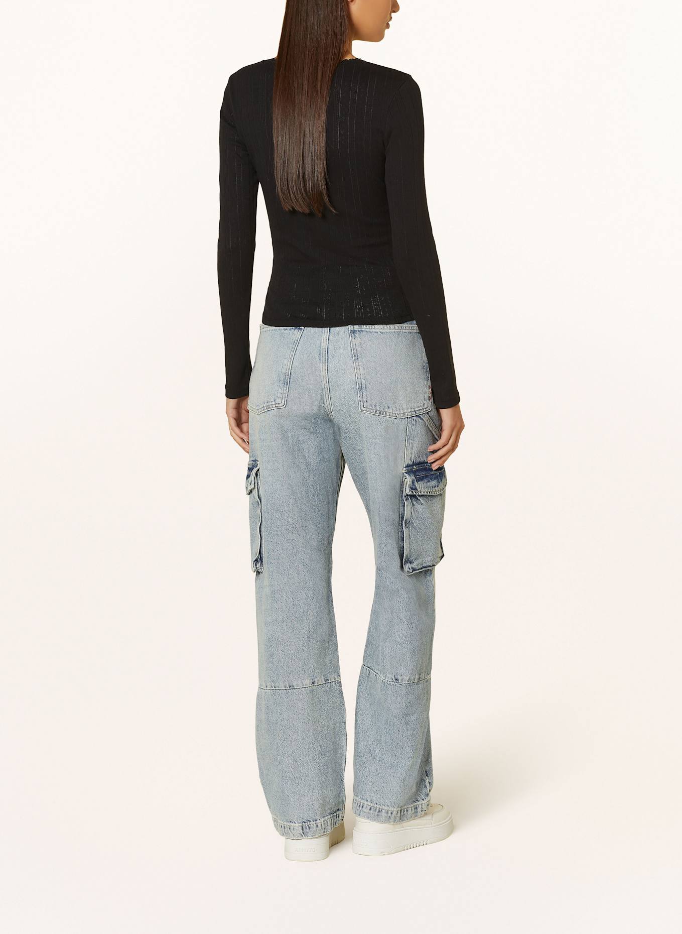 TOMMY JEANS T-shirt à manches longues avec dentelle: NOIR