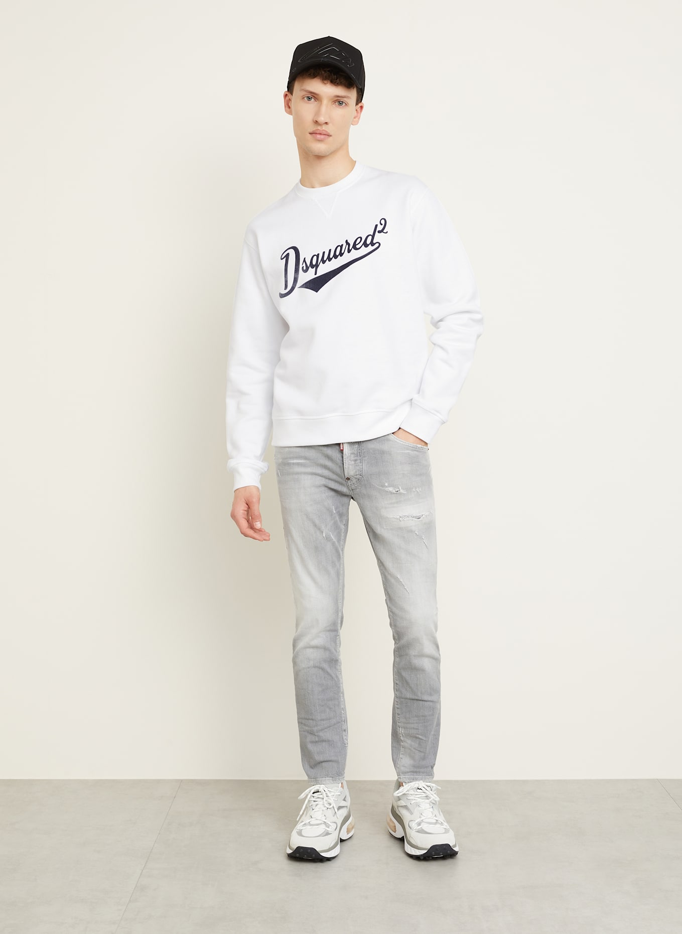 DSQUARED2 Sweatshirt COOL FIT: WEISS