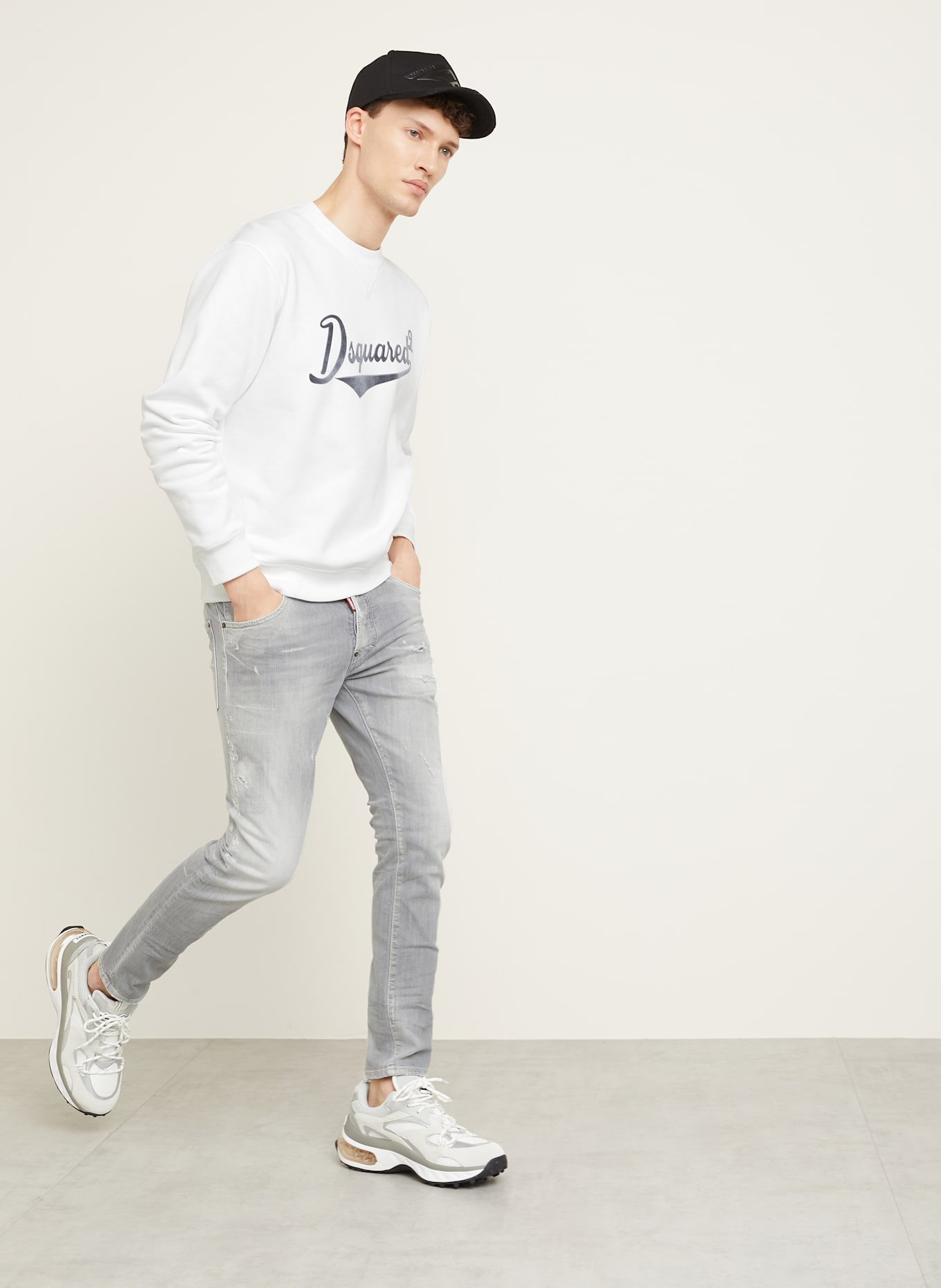DSQUARED2 Sweatshirt COOL FIT: WEISS