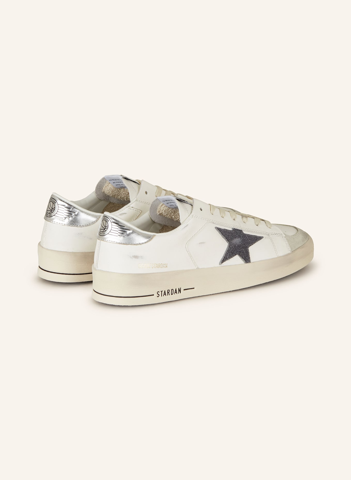 GOLDEN GOOSE Sneaker STARDAN: WEISS / GRAU