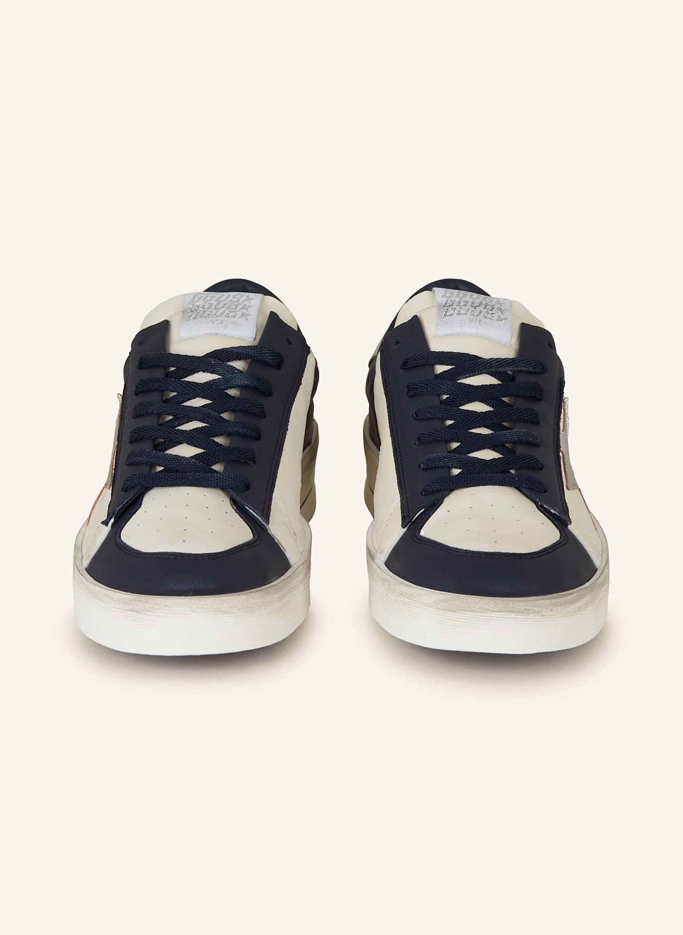 GOLDEN GOOSE Sneaker STARDAN: CREME/ SCHWARZ