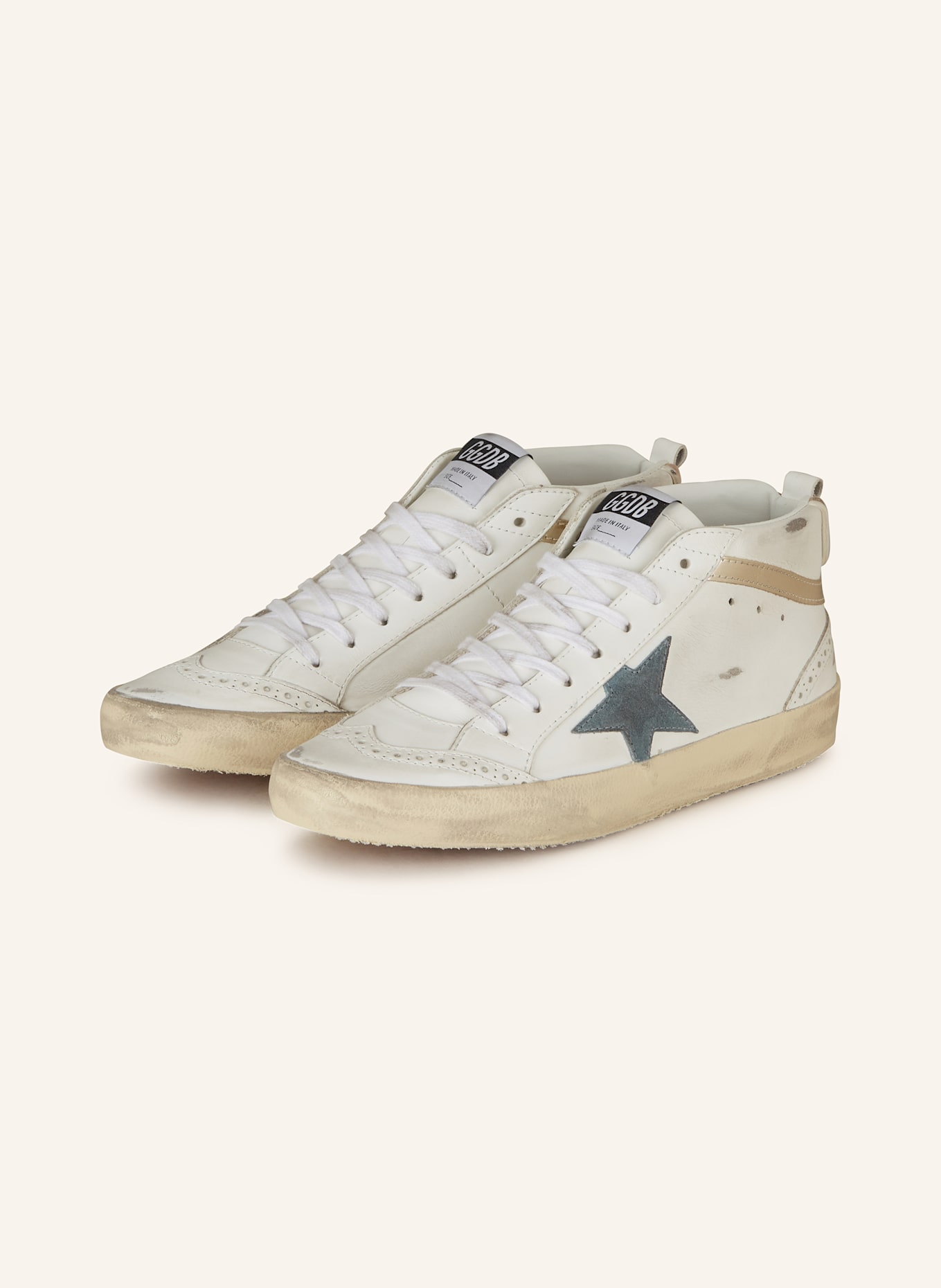 All white golden goose sneakers online
