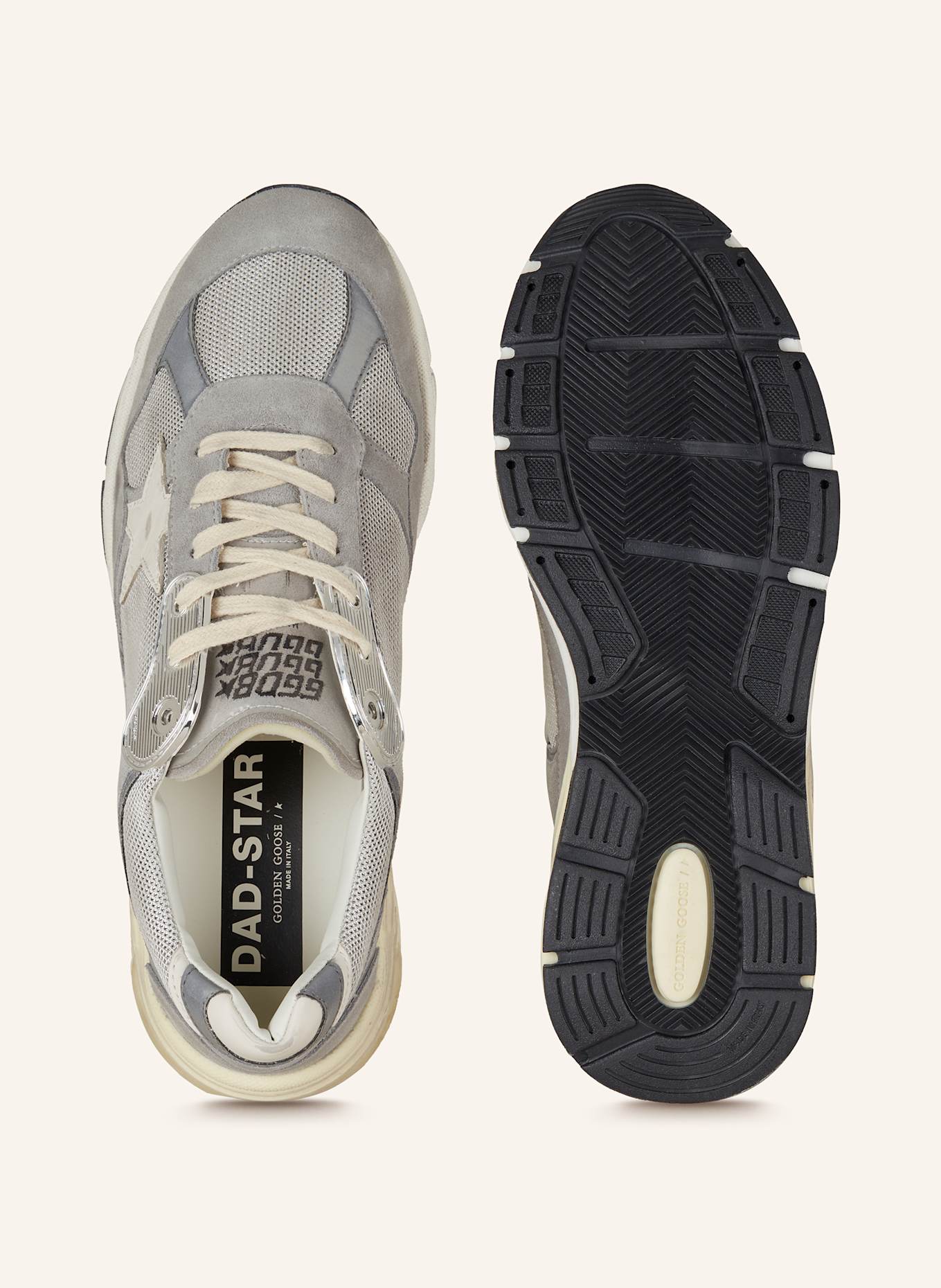 スニーカー GOLDEN GOOSE 'Running Dad' sneakers Gray Golden Goose Running Dad Sneaker in Grey/Silver/White