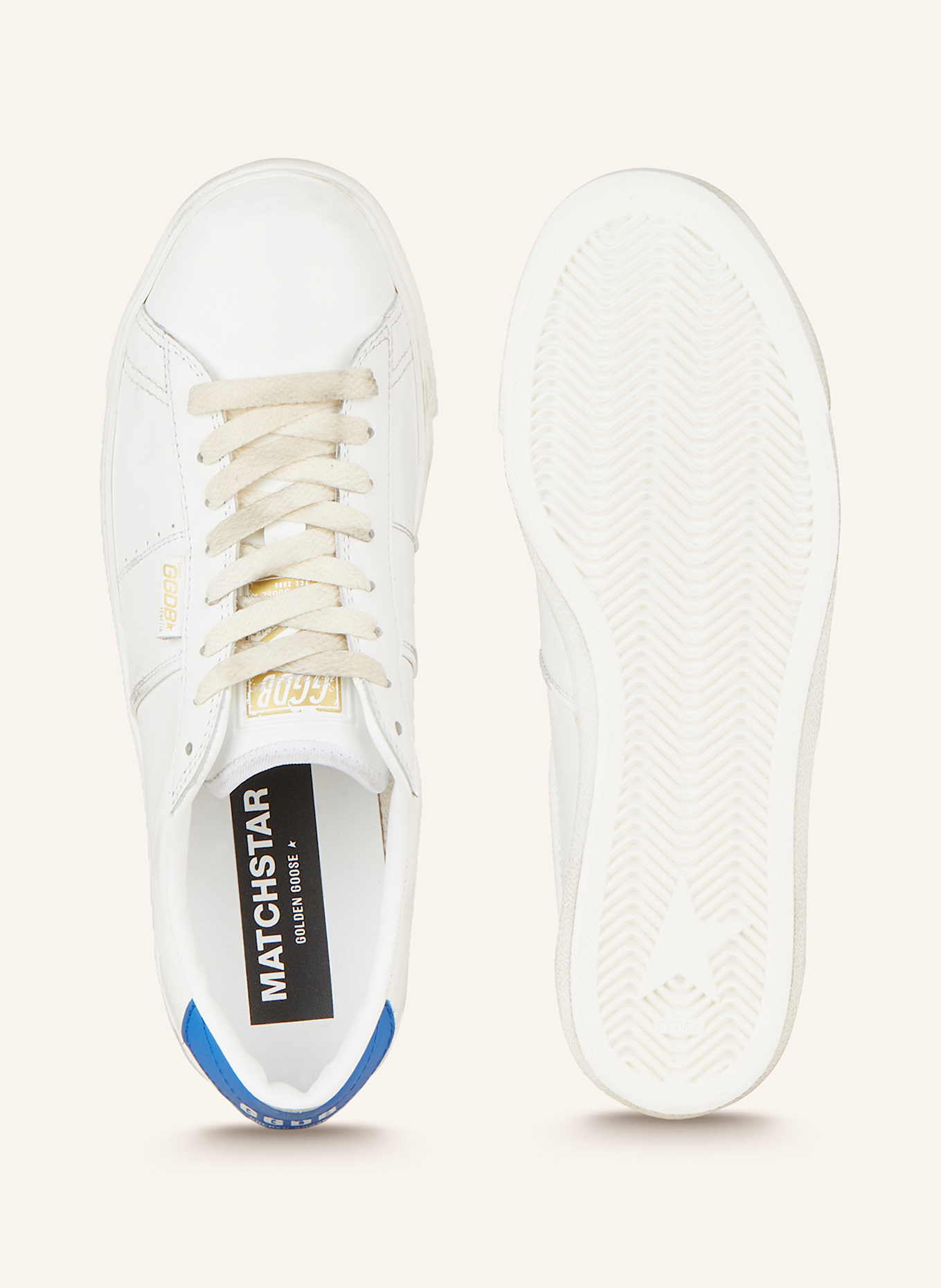 GOLDEN GOOSE Sneaker MATCH STAR: WEISS/ BLAU