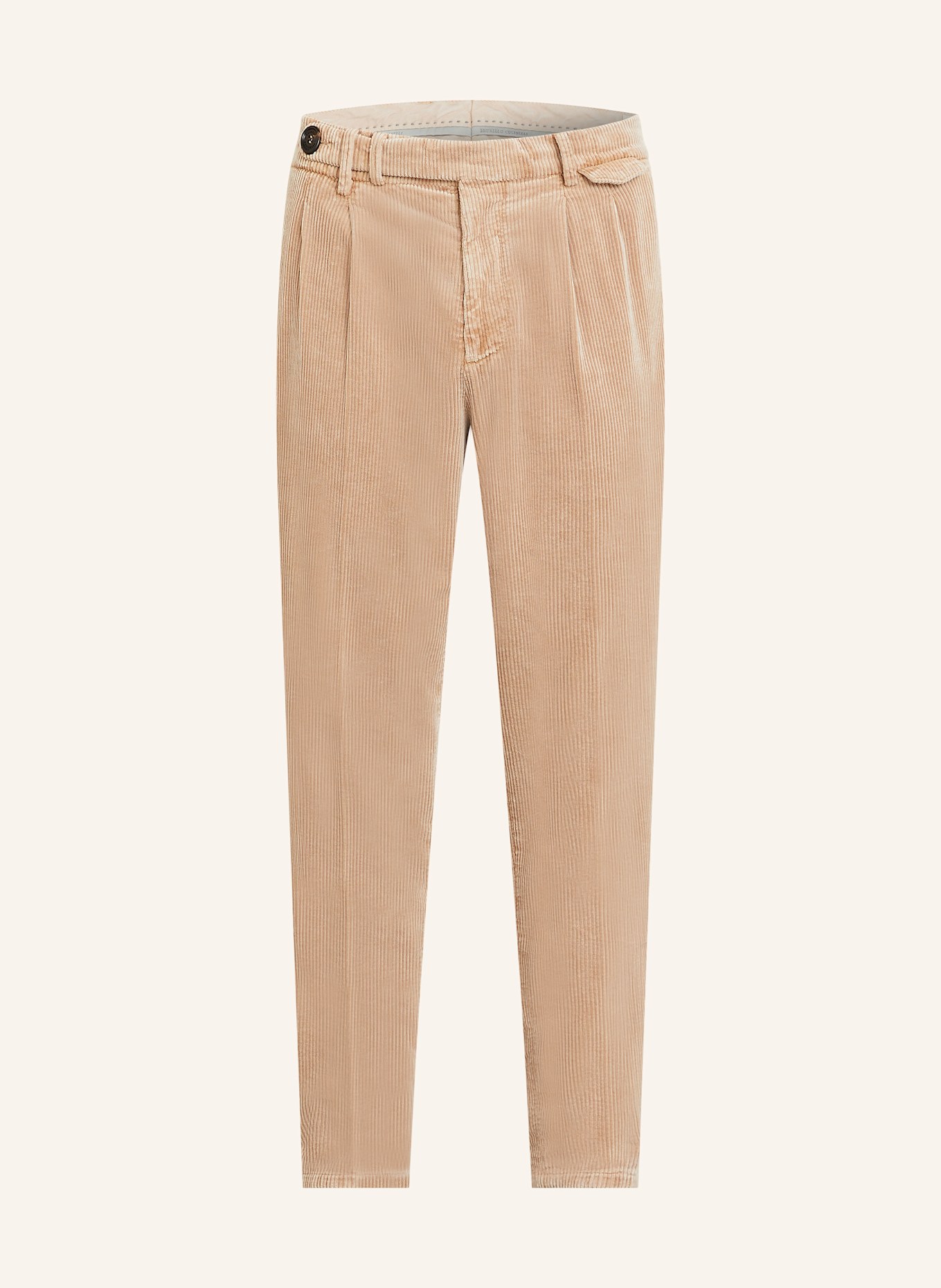 BRUNELLO CUCINELLI Corduroy trousers leisure fit in light brown BRUNELLO CUCINELLI Corduroy trousers leisure fit in light brown
