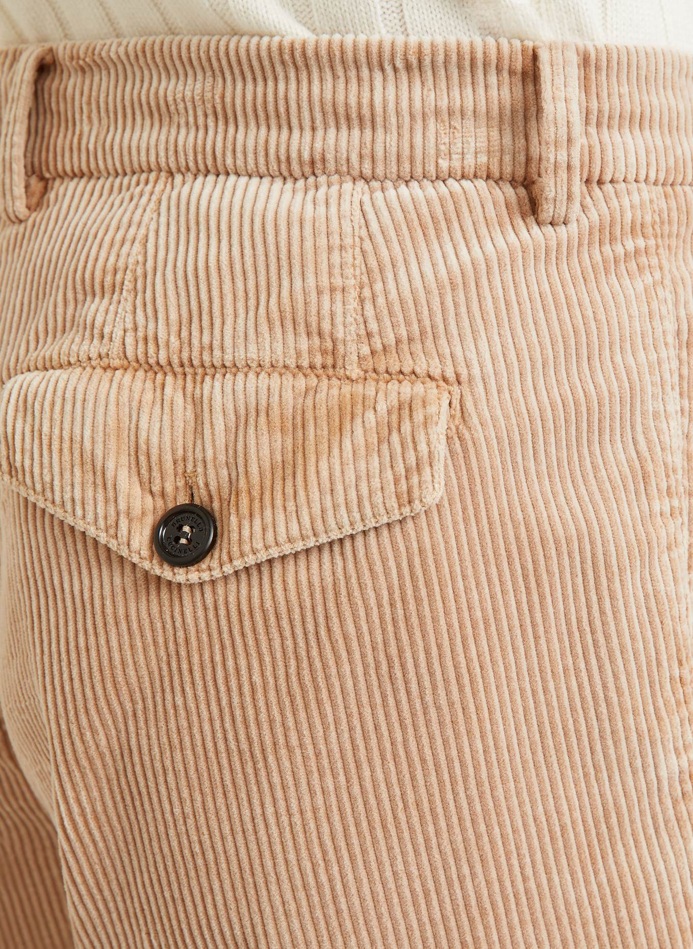 BRUNELLO CUCINELLI Corduroy trousers leisure fit in light brown