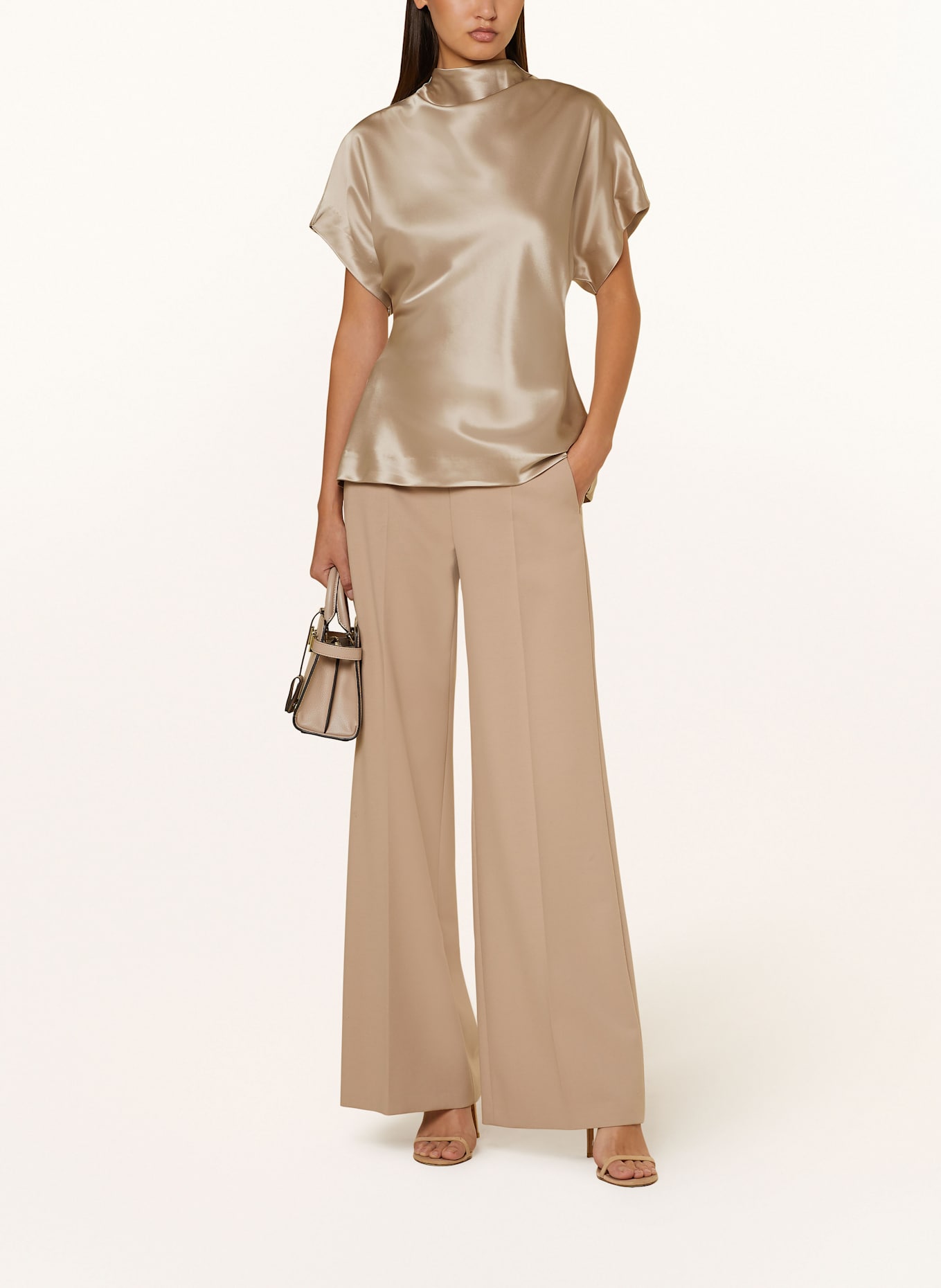 MALINA OTILIA blouse shirt in satin: GOLD