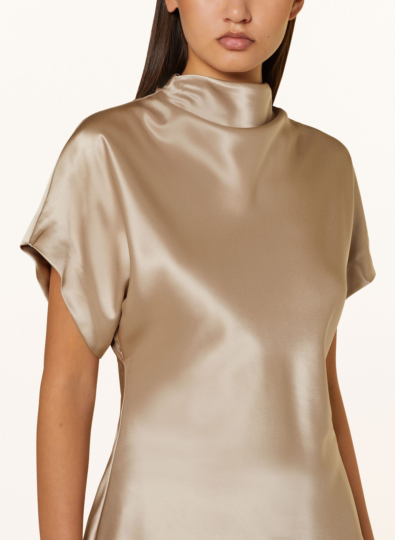 MALINA OTILIA blouse shirt in satin: GOLD