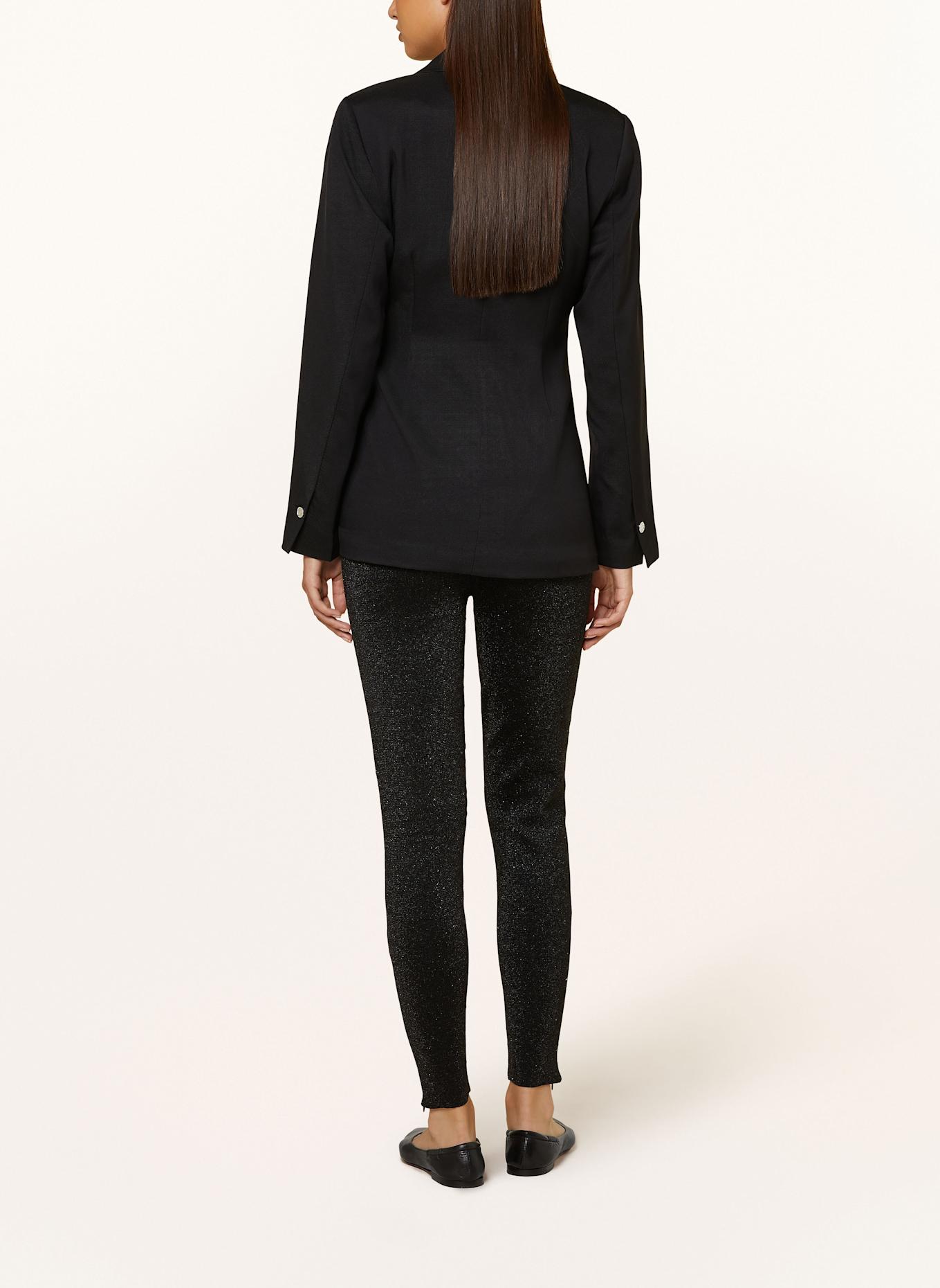 MALINA MELLA leggings with glitter thread: BLACK