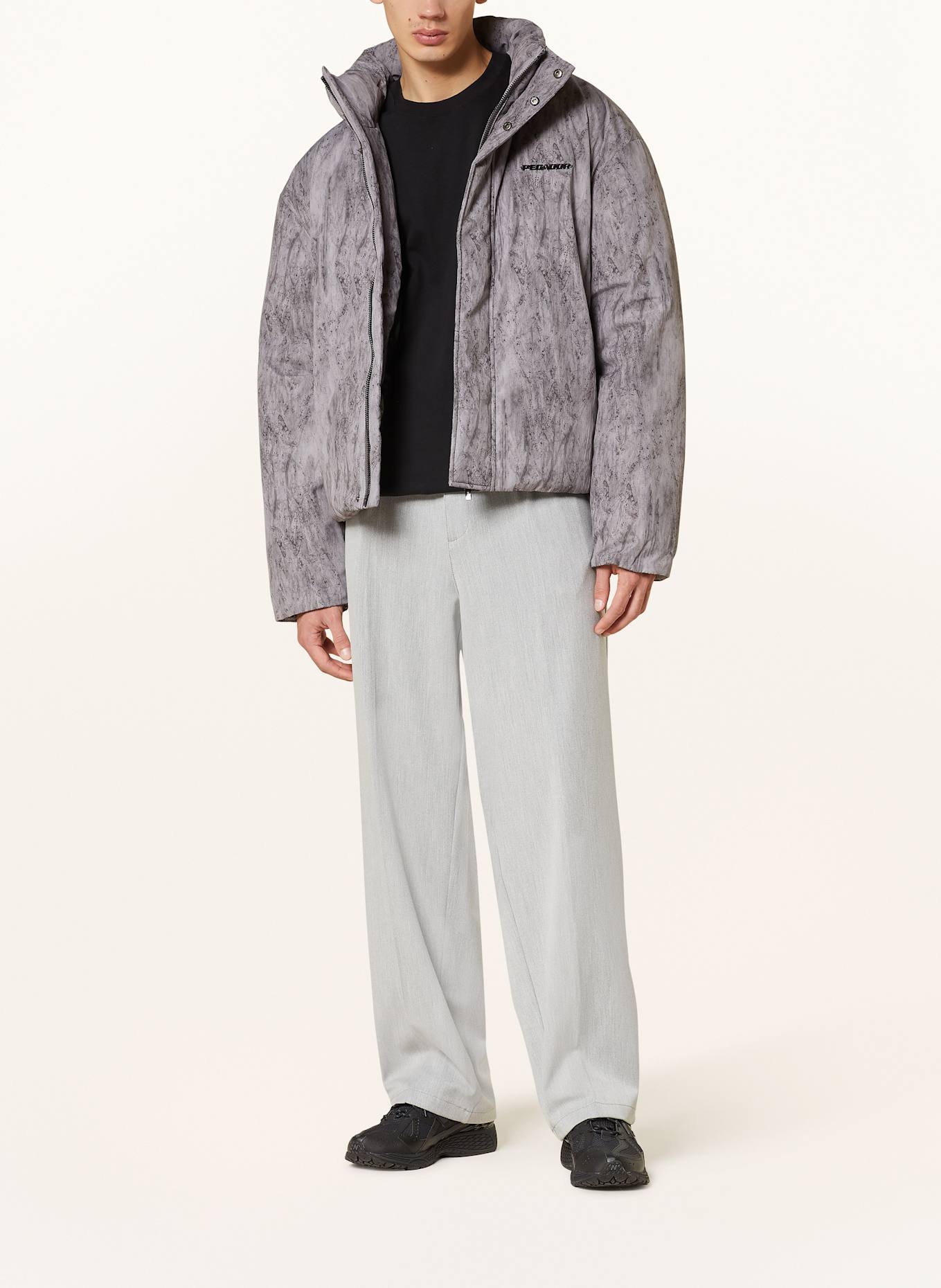 PEGADOR Steppjacke LAVOY: GRAU / DUNKELGRAU