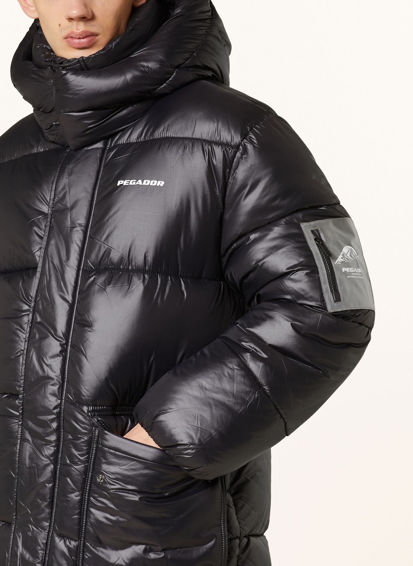 Black Pegador Puffer Puffer Jacke Schwarze Winter Jacke Pegador