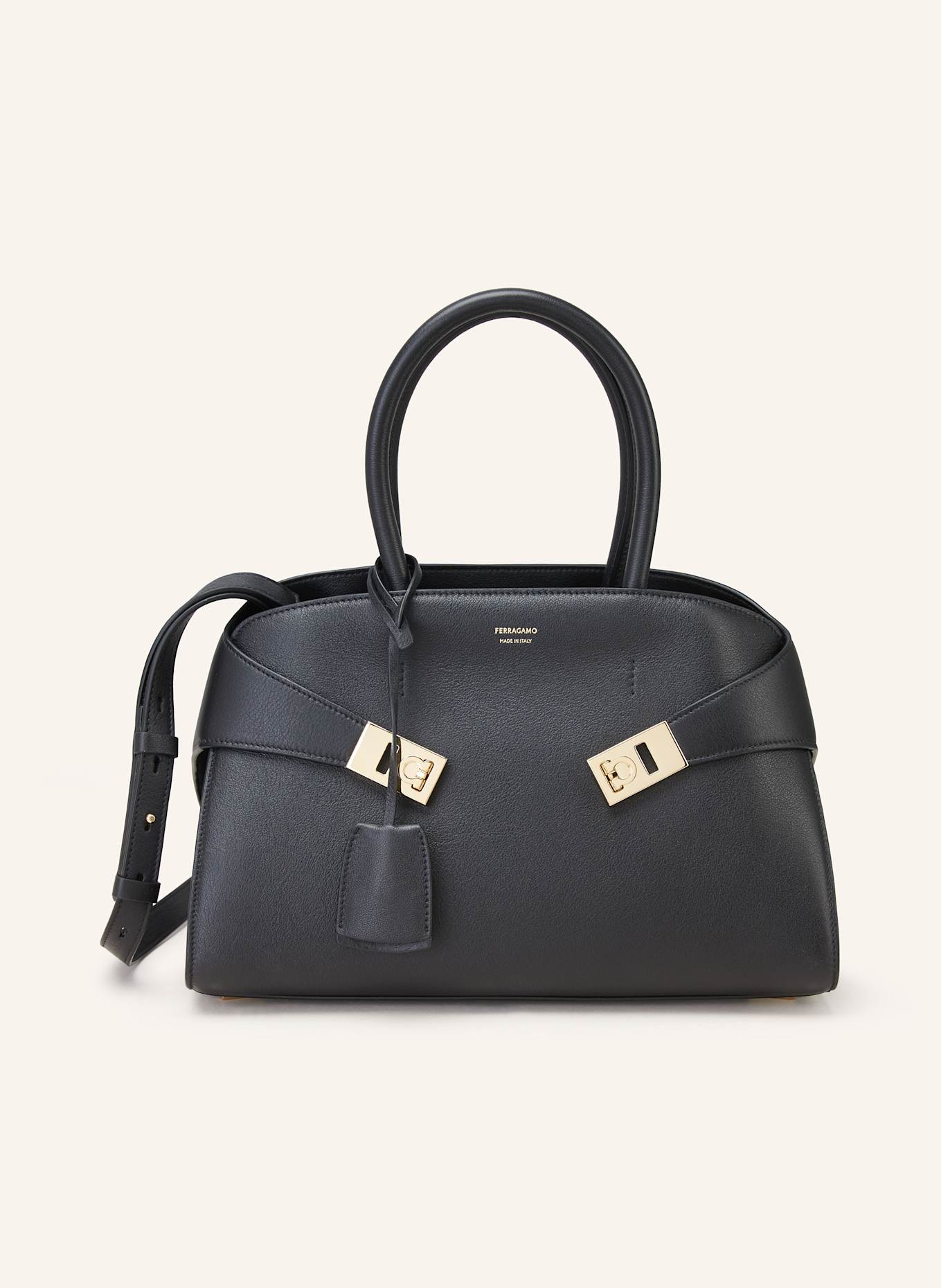 FERRAGAMO Handtasche HUG SMALL: SCHWARZ