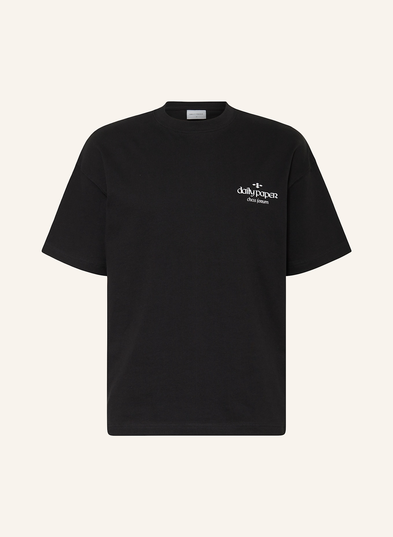 DAILY PAPER Tričko OVERLOOKED: ČERNÁ