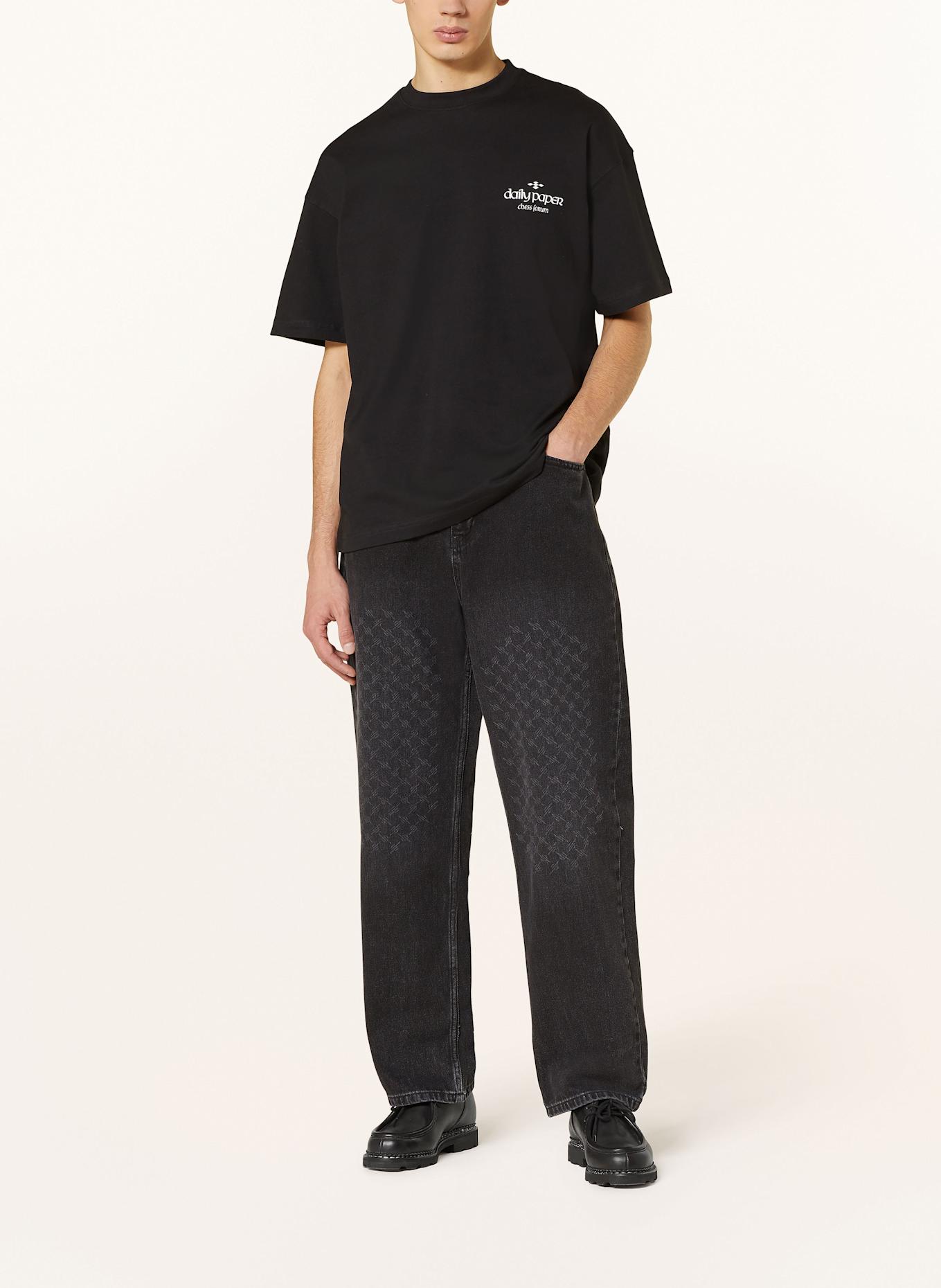 DAILY PAPER Tričko OVERLOOKED: ČERNÁ